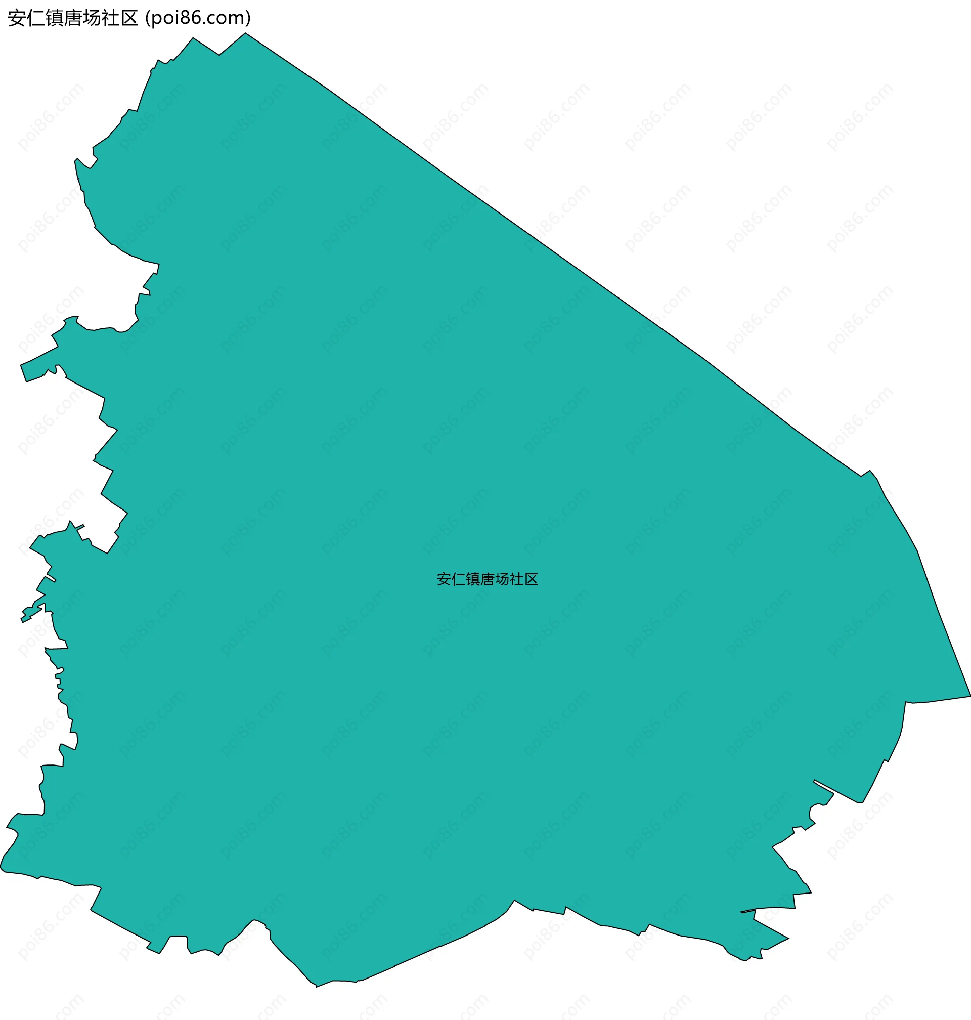 安仁镇唐场社区边界地图