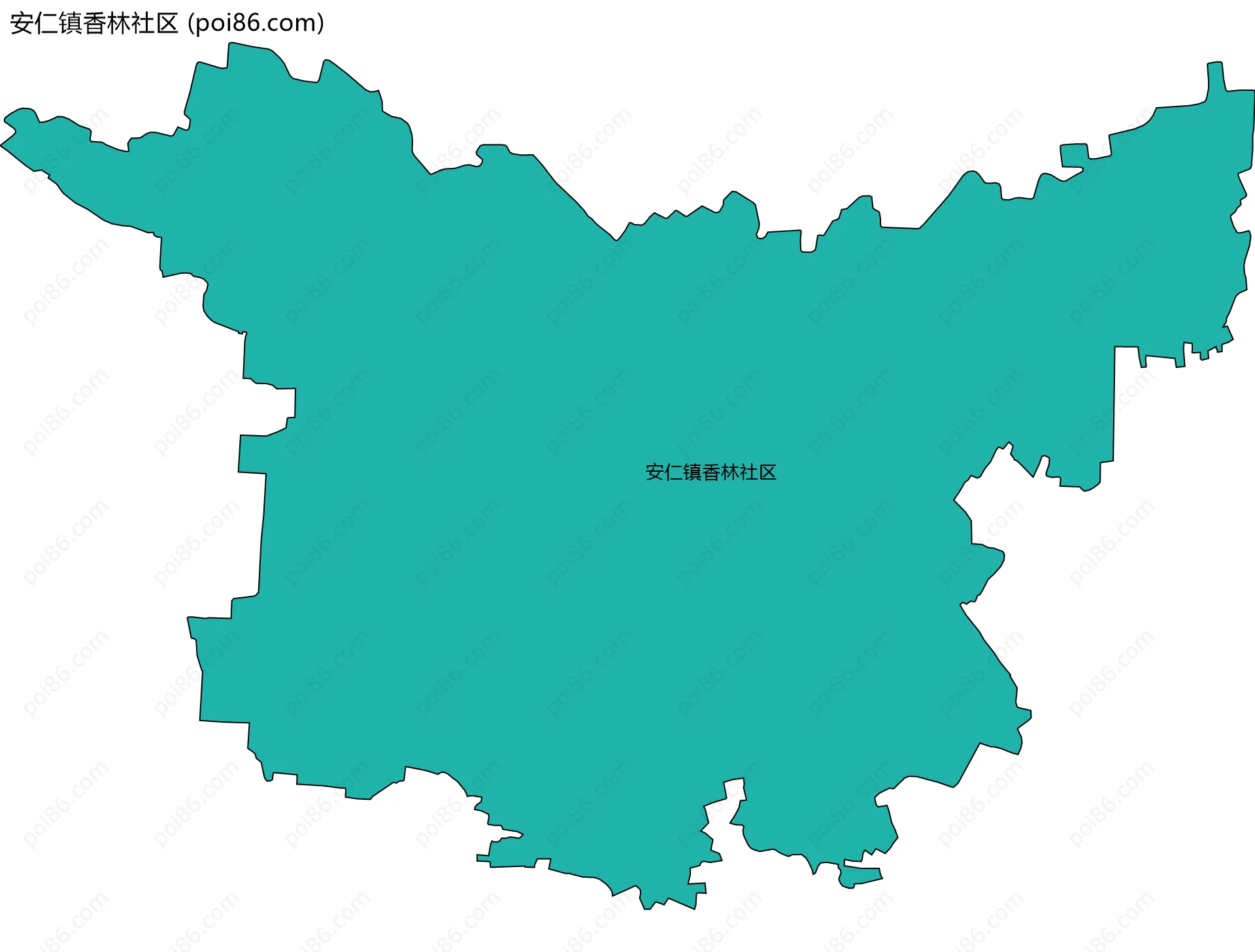 安仁镇香林社区边界地图