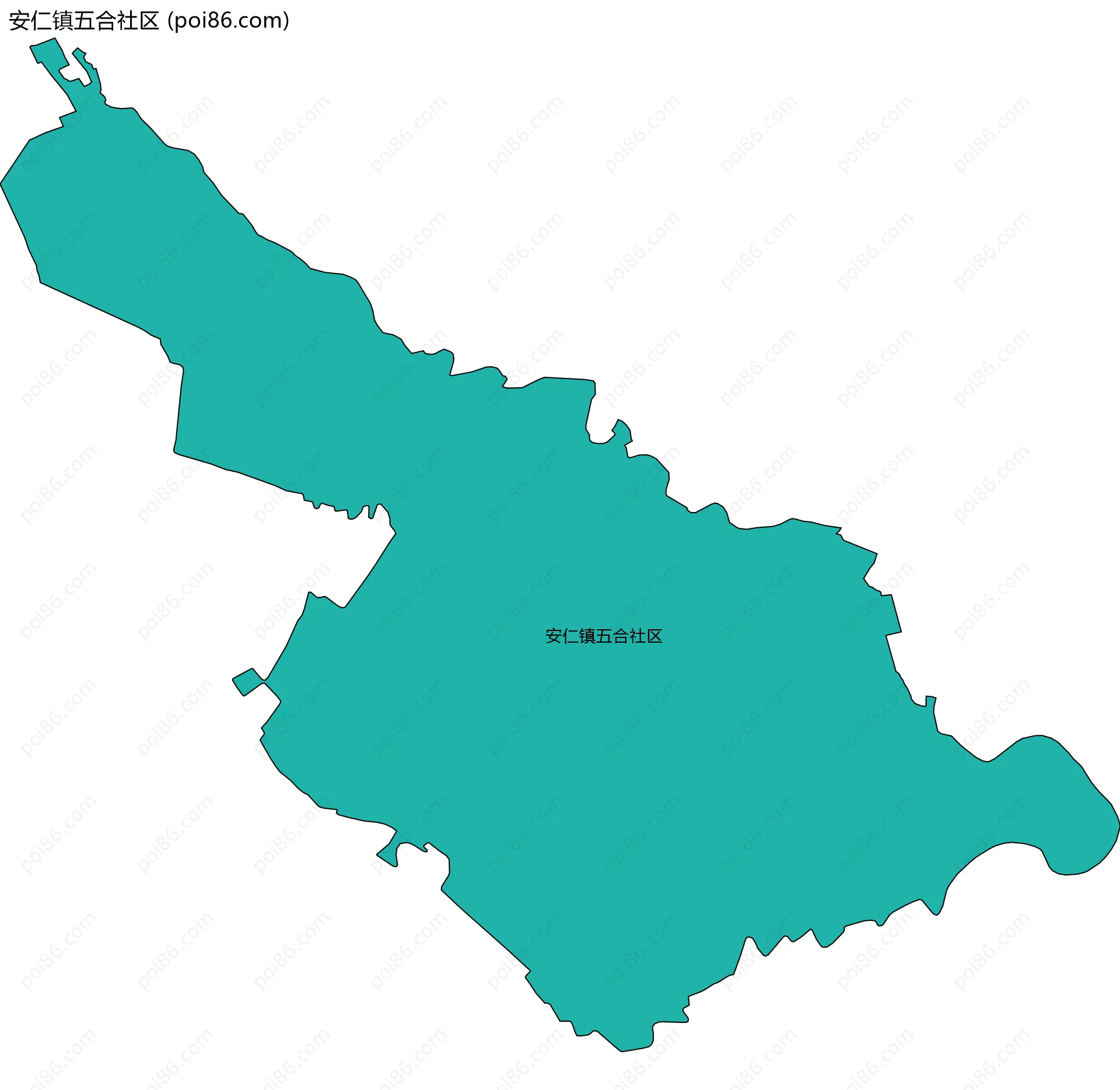 安仁镇五合社区边界地图