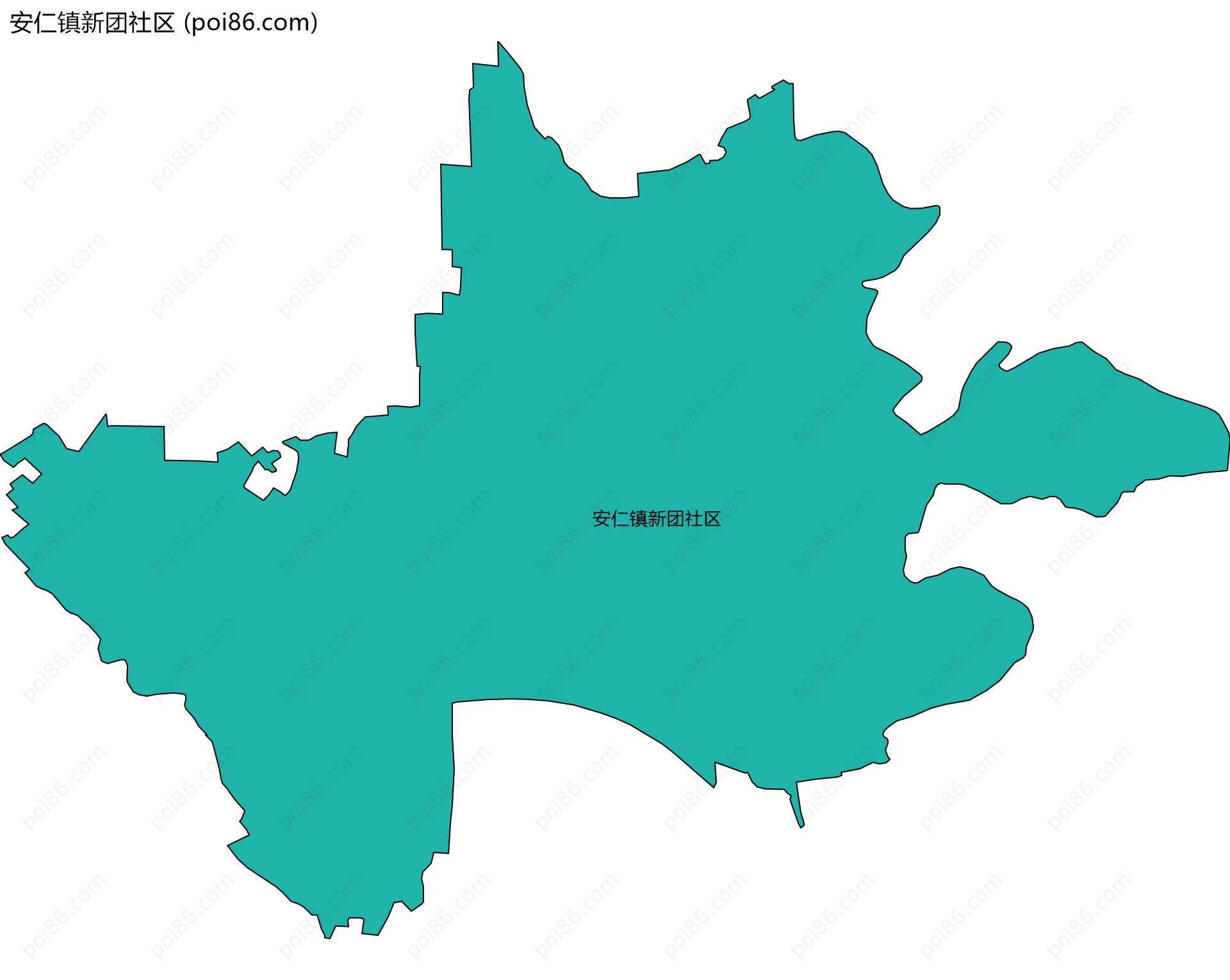 安仁镇新团社区边界地图