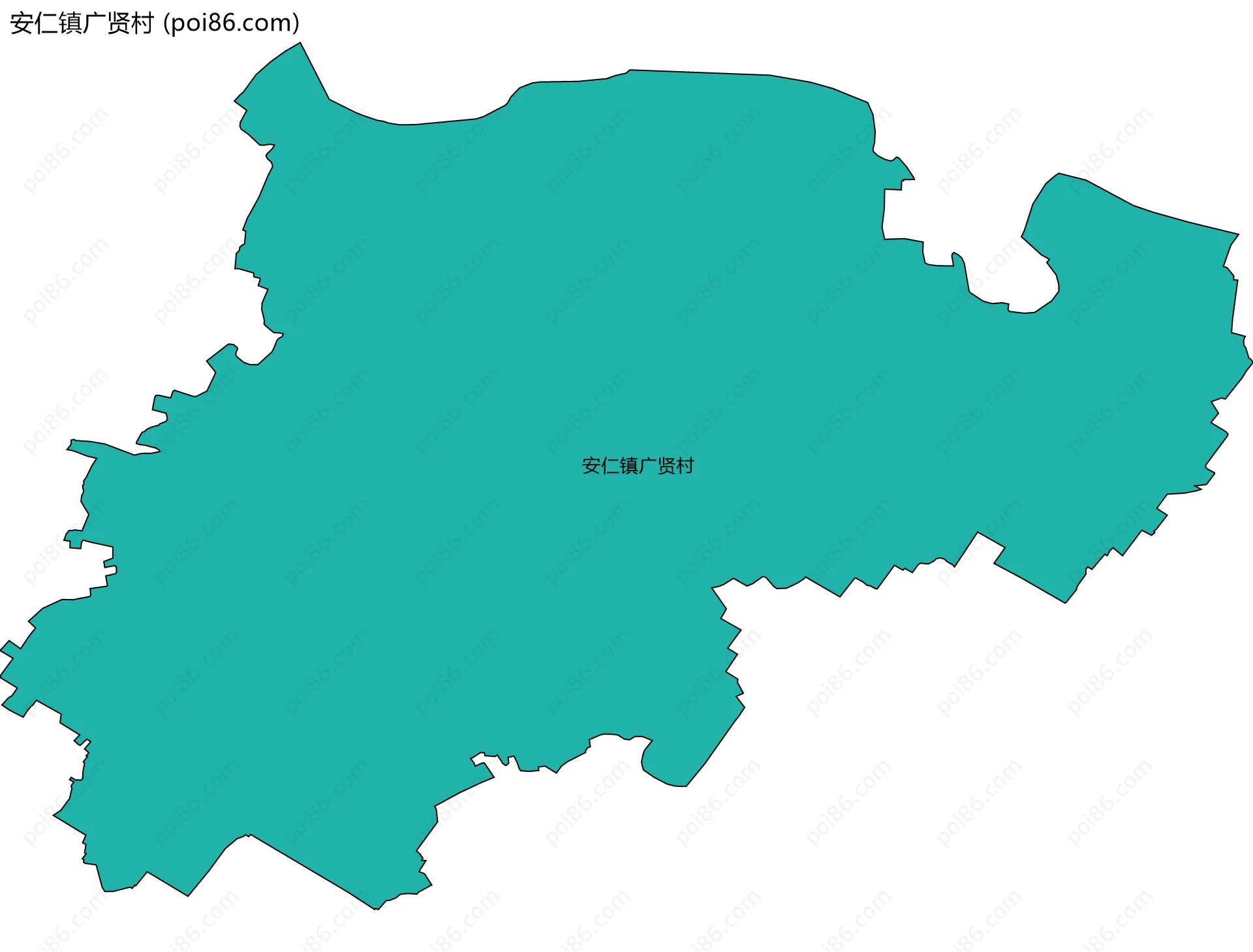 安仁镇广贤村边界地图