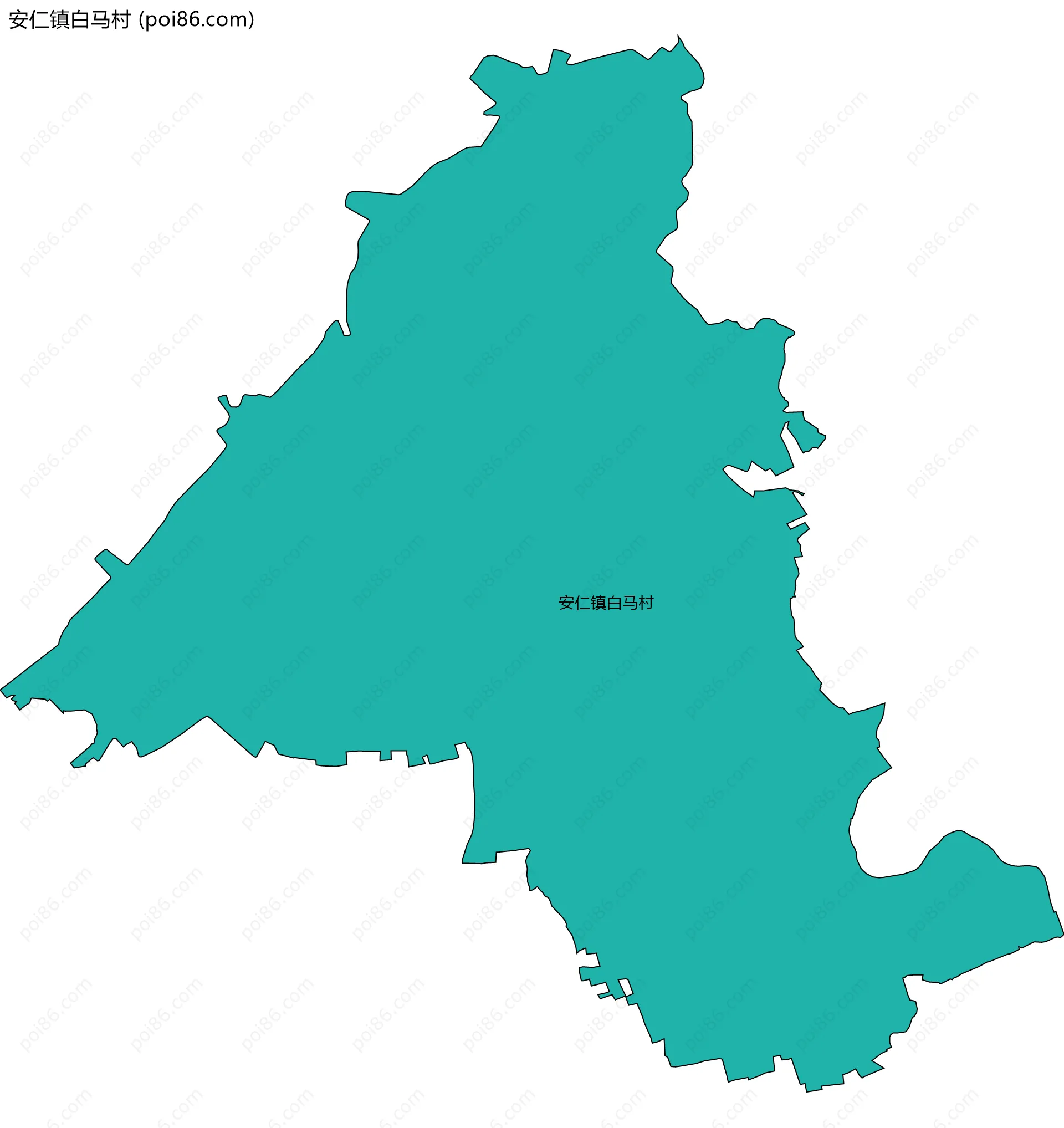 安仁镇白马村边界地图