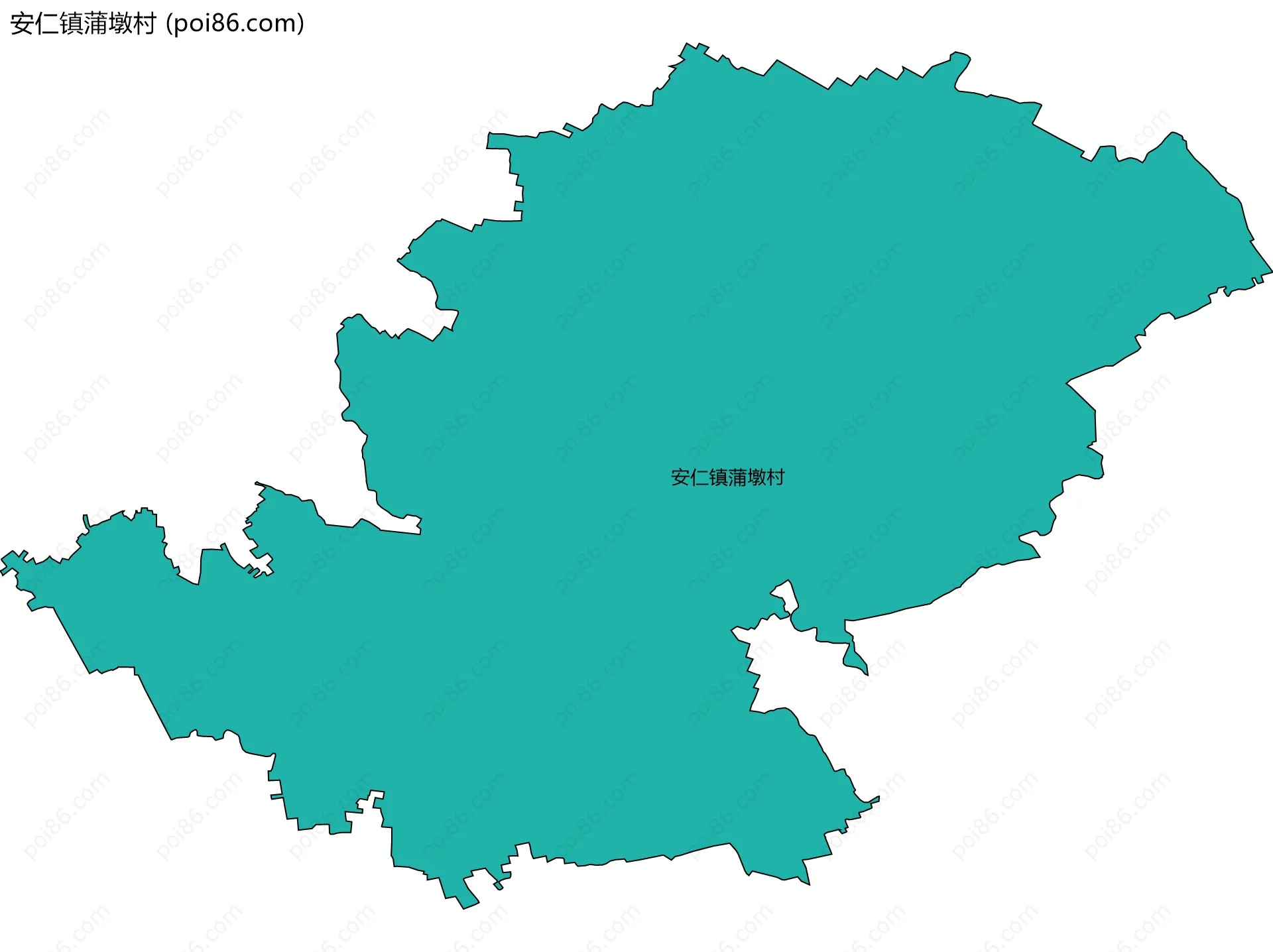 安仁镇蒲墩村边界地图