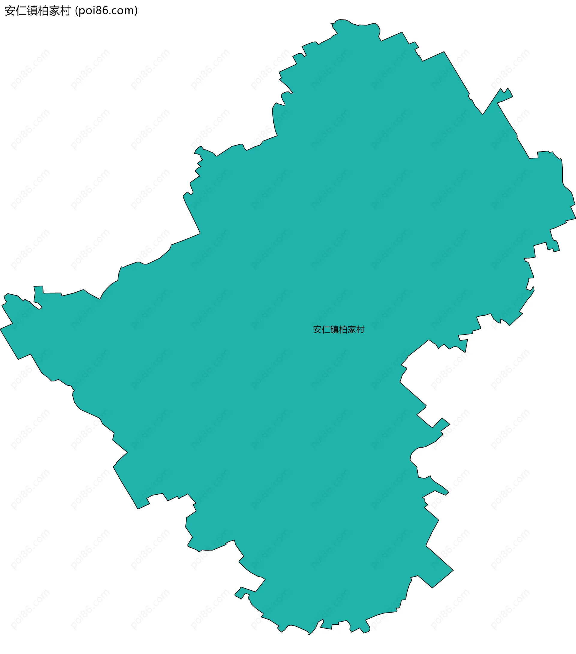 安仁镇柏家村边界地图
