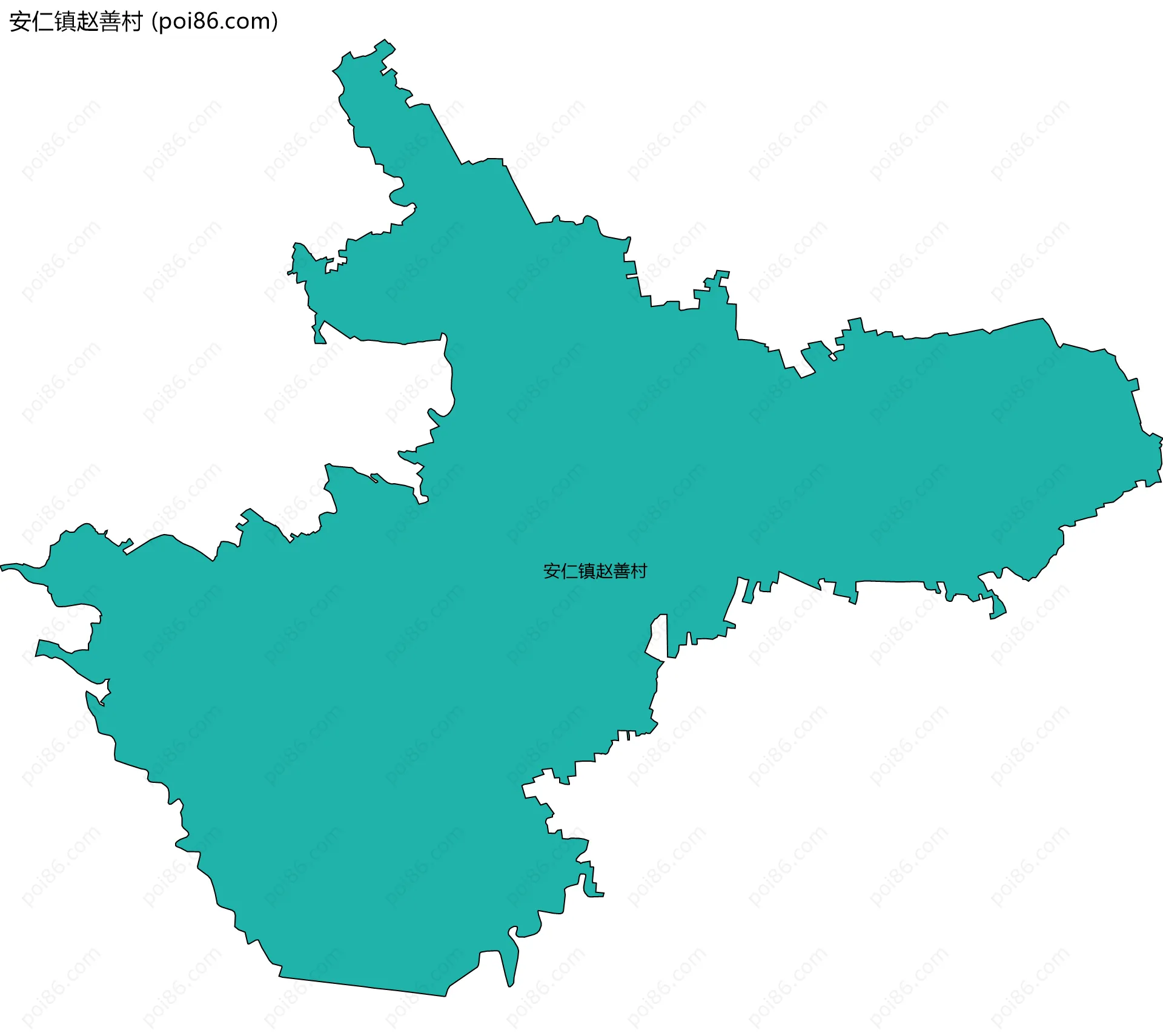 安仁镇赵善村边界地图