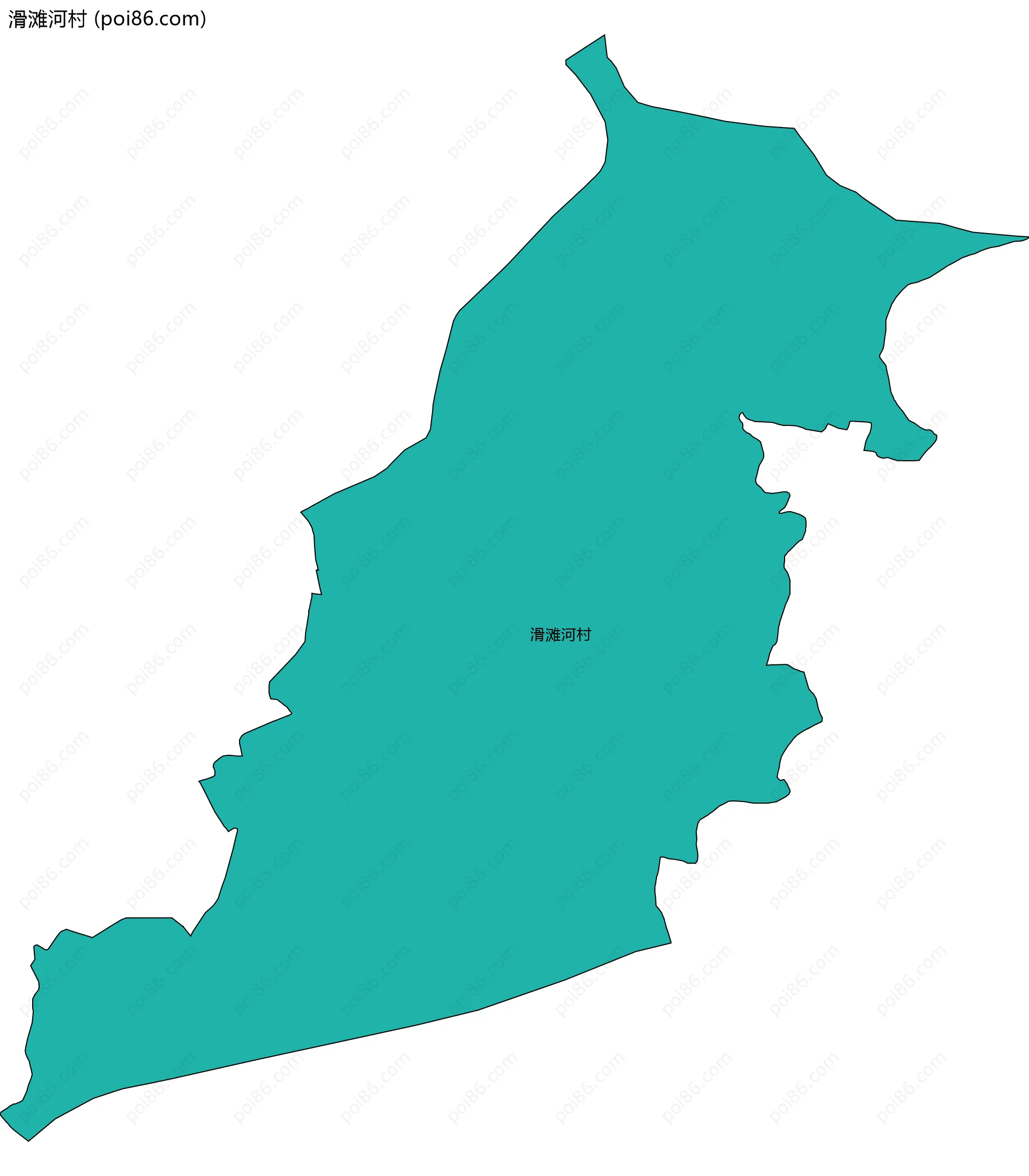 滑滩河村边界地图