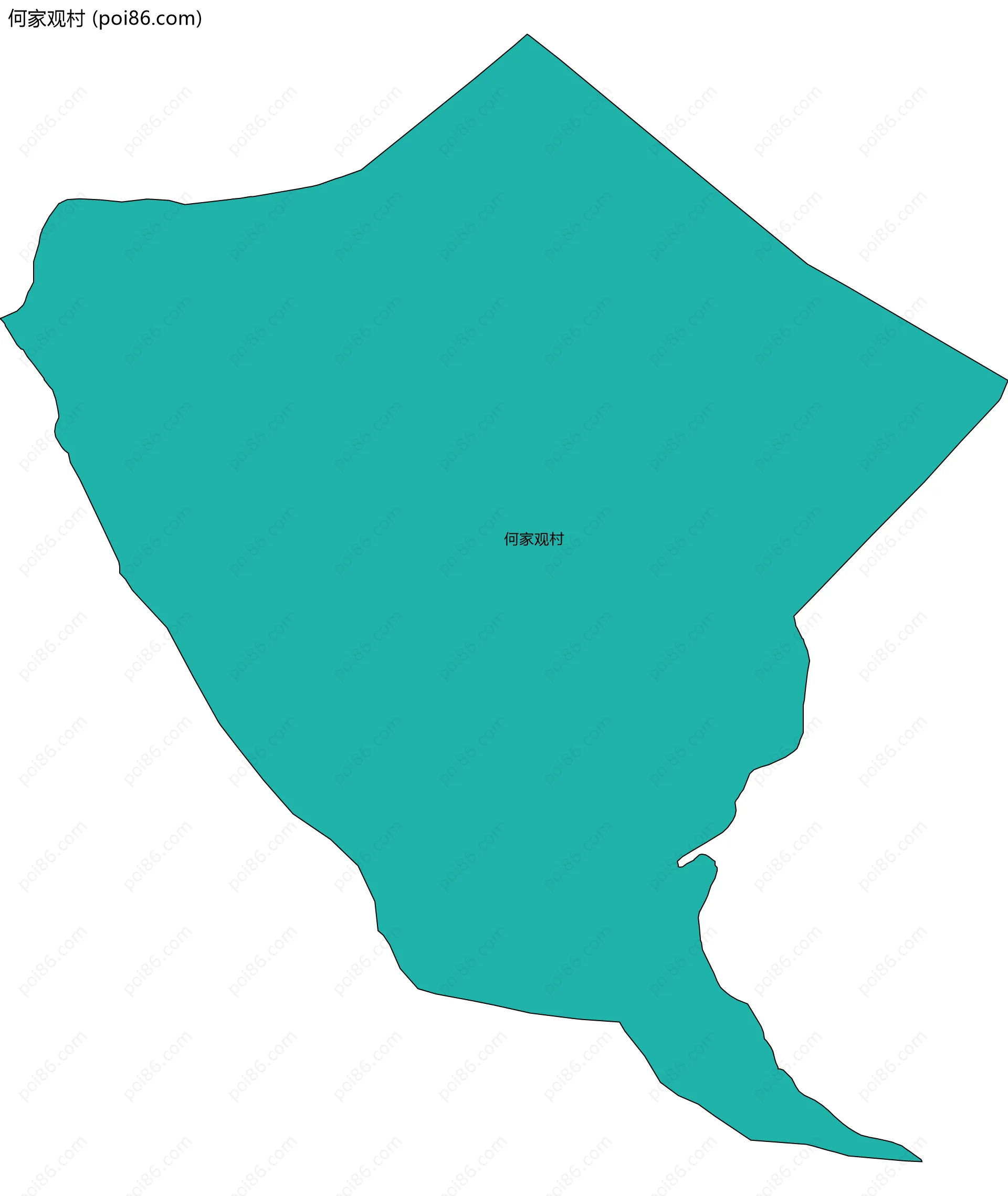 何家观村边界地图