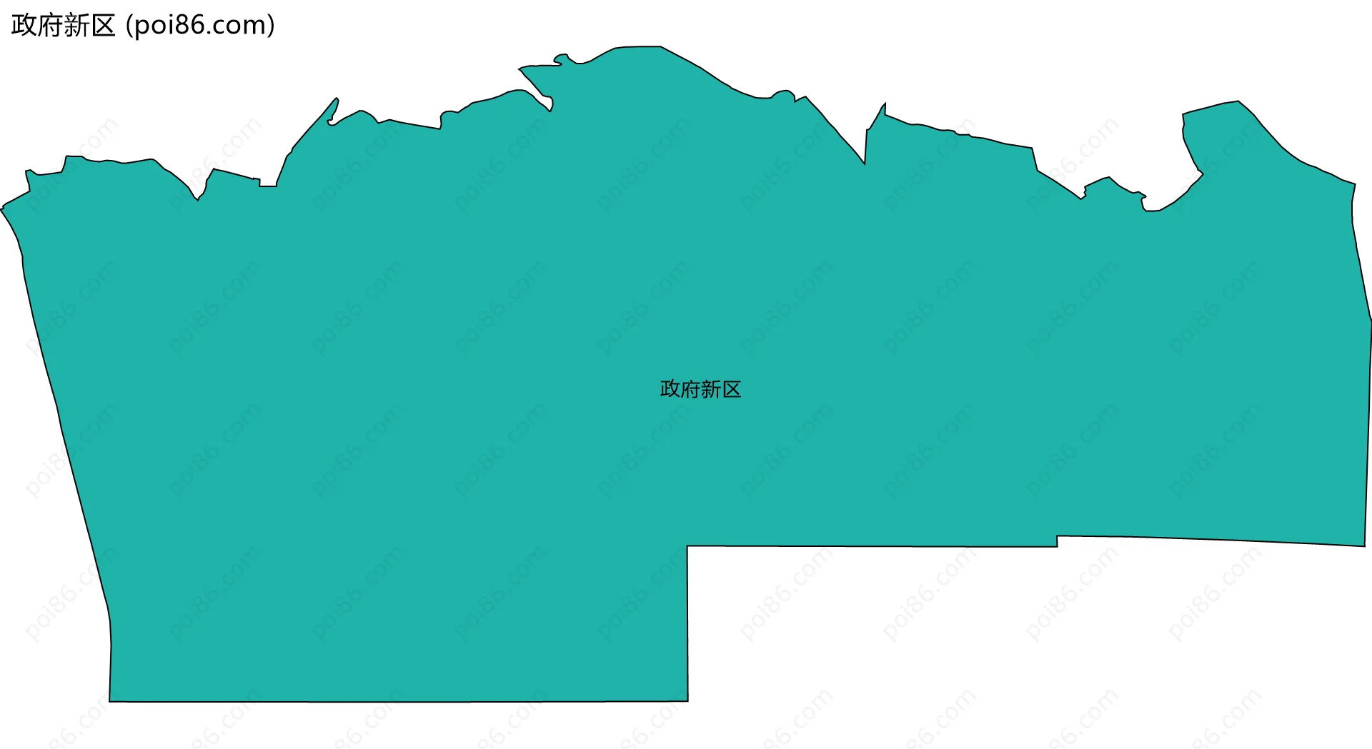 政府新区边界地图