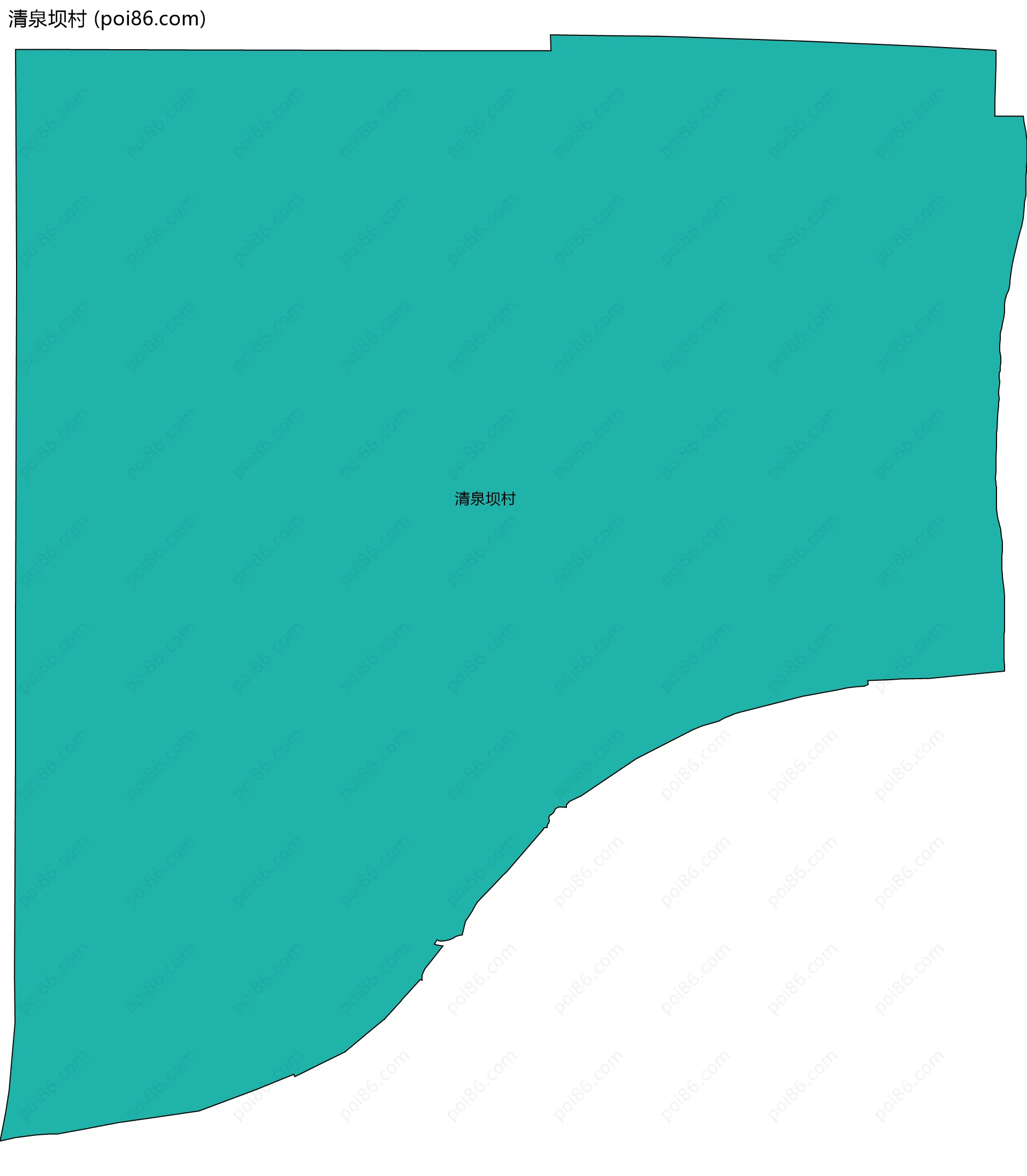 清泉坝村边界地图