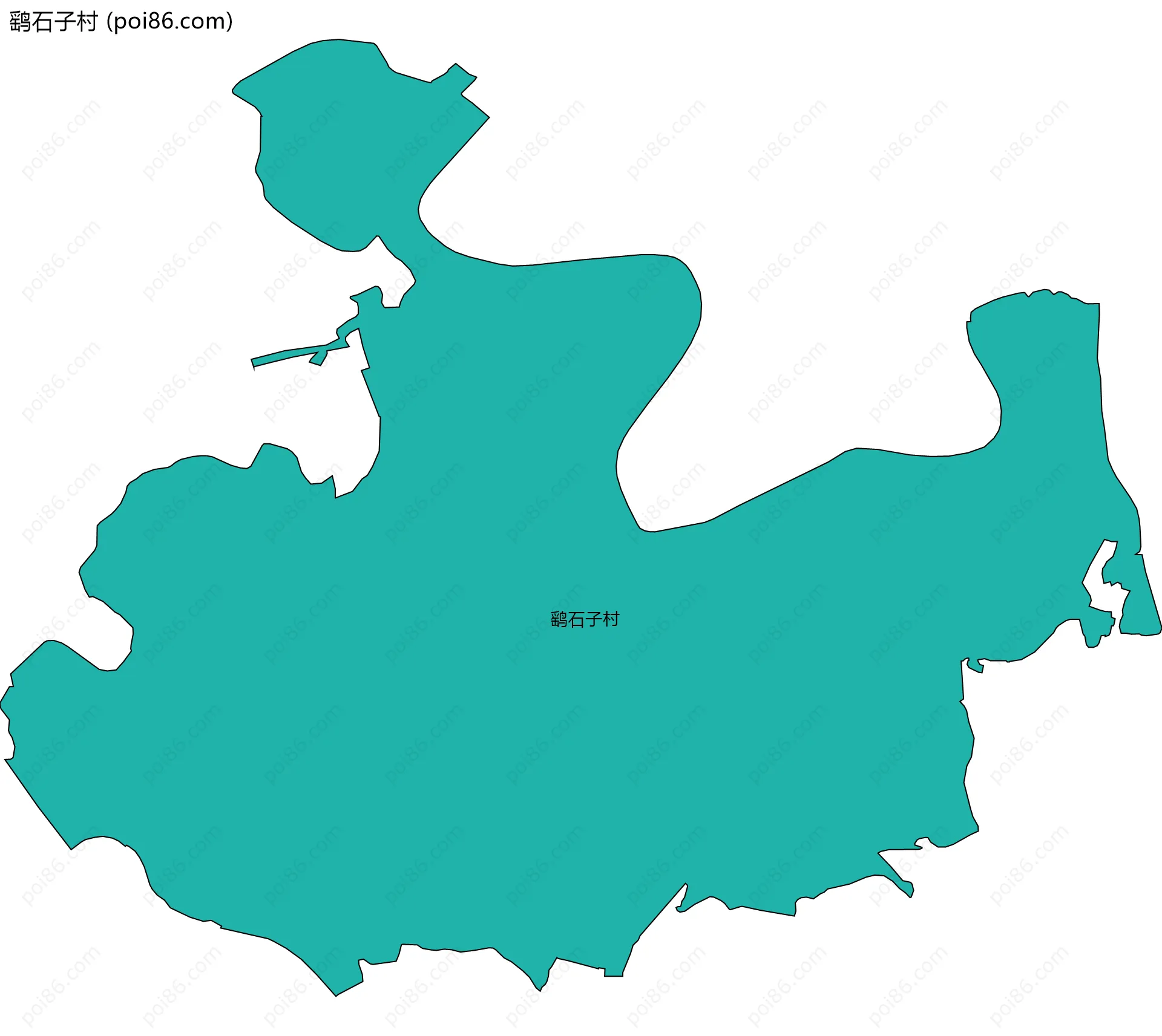 鹞石子村边界地图