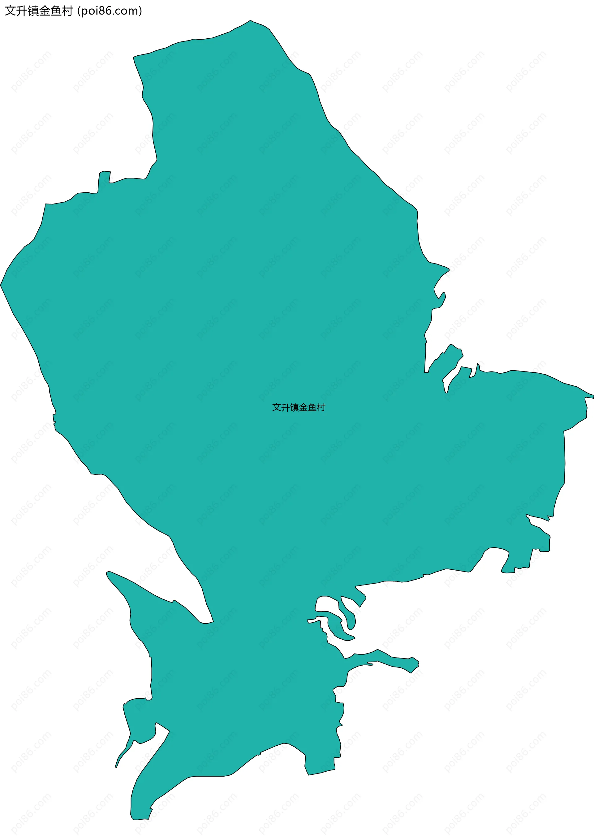 文升镇金鱼村边界地图