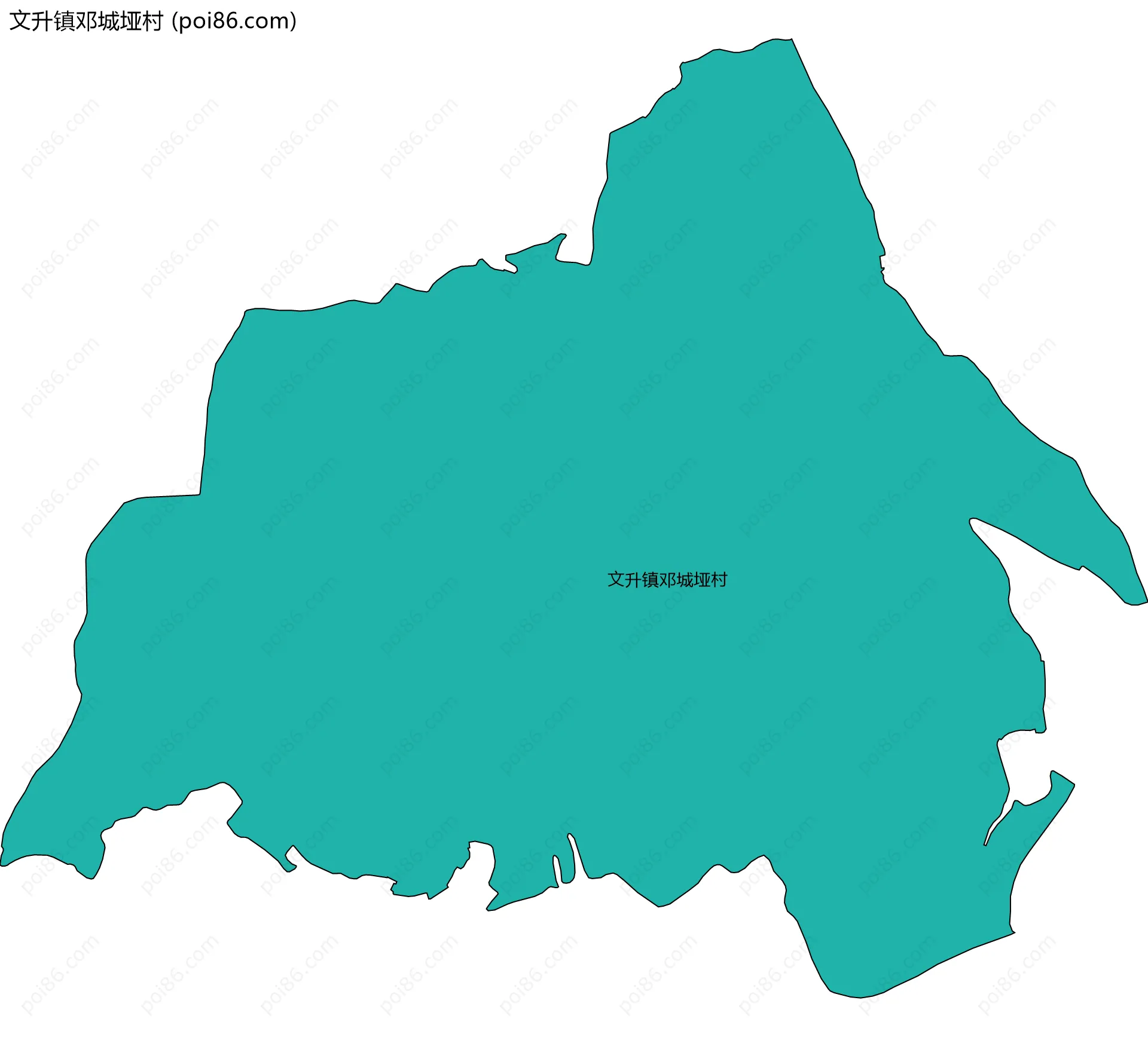 文升镇邓城垭村边界地图