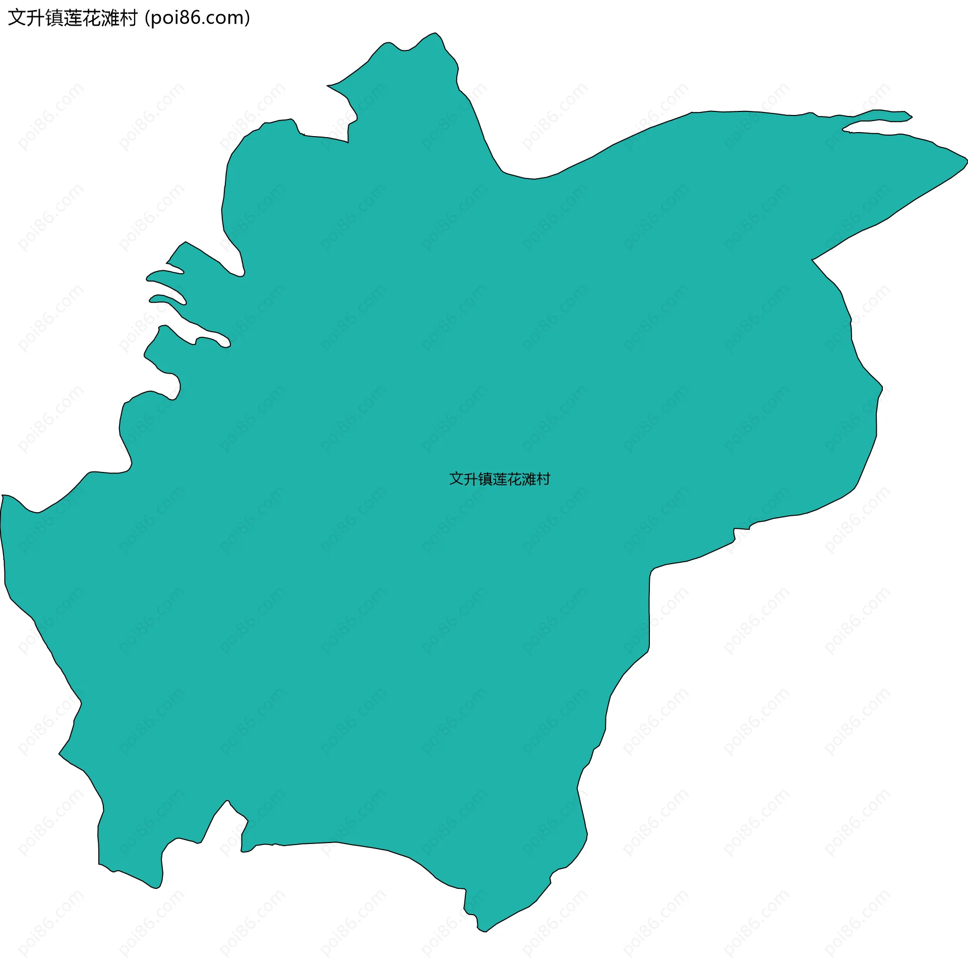 文升镇莲花滩村边界地图