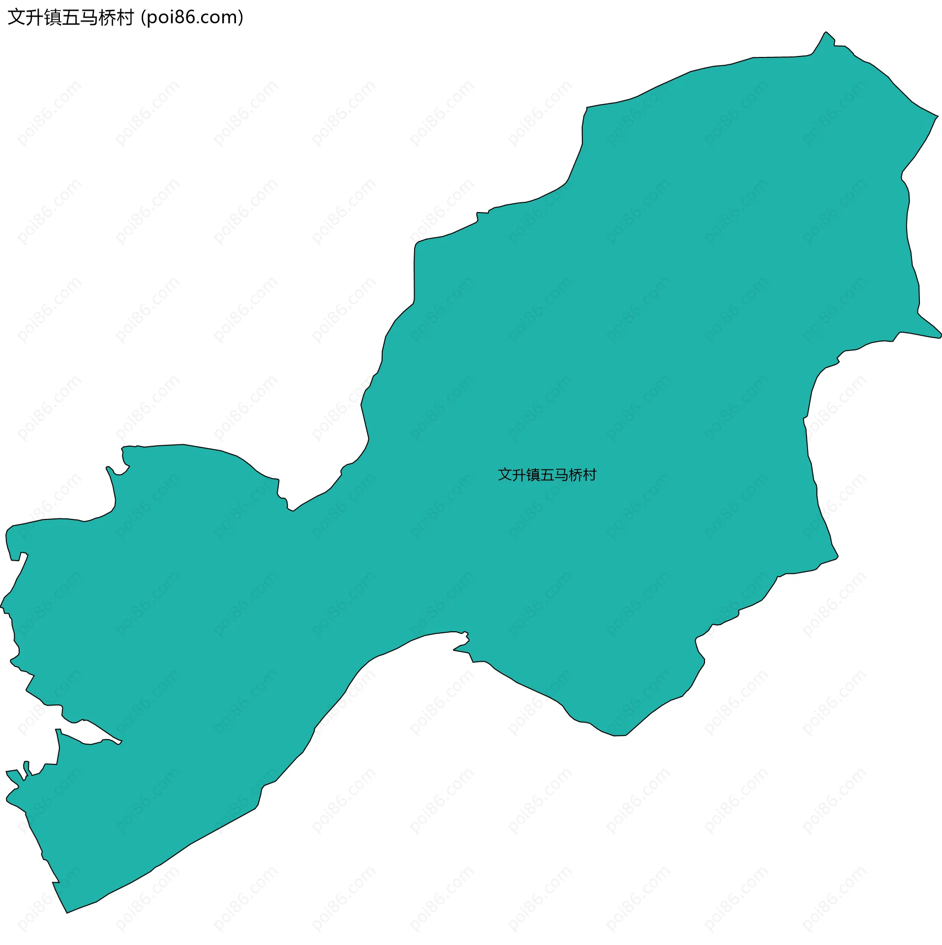 文升镇五马桥村边界地图