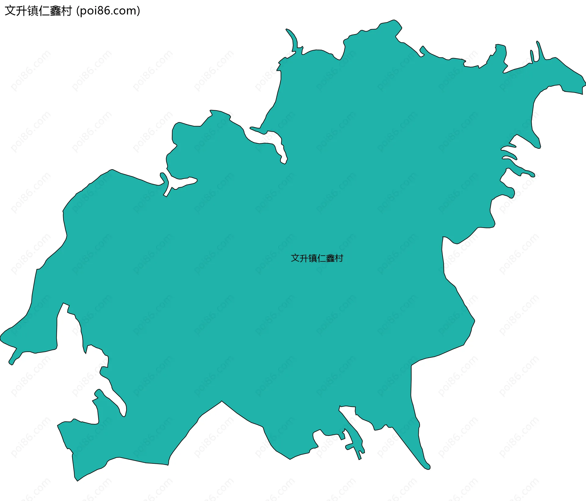 文升镇仁鑫村边界地图