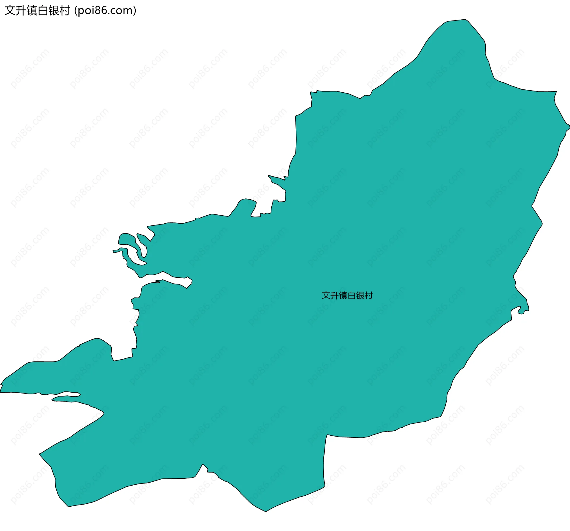 文升镇白银村边界地图