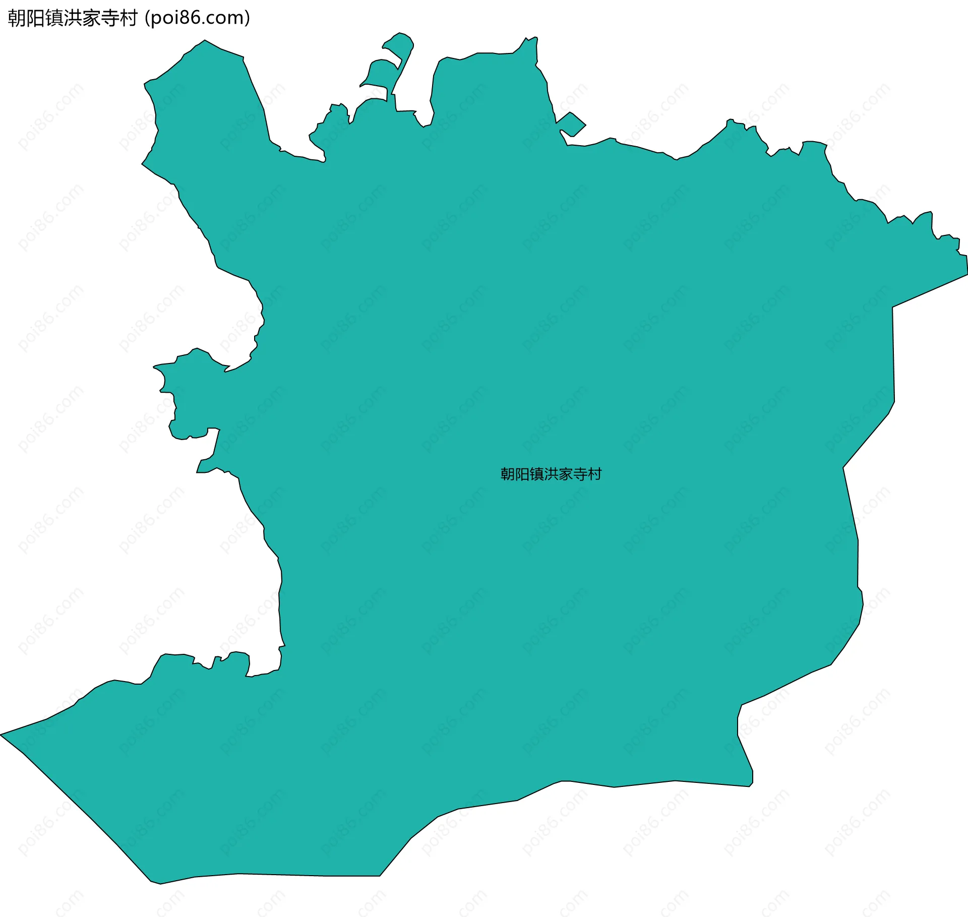 朝阳镇洪家寺村边界地图