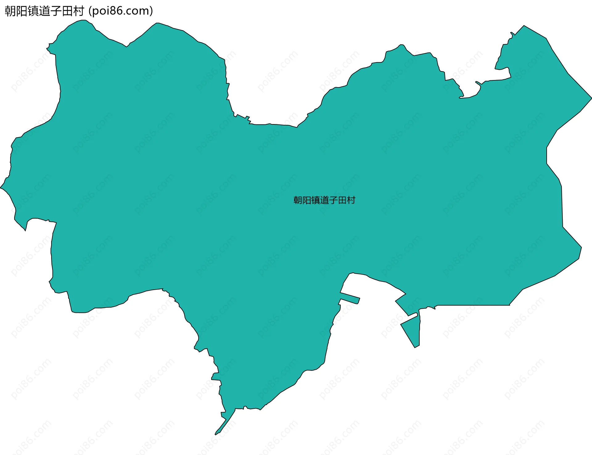 朝阳镇道子田村边界地图