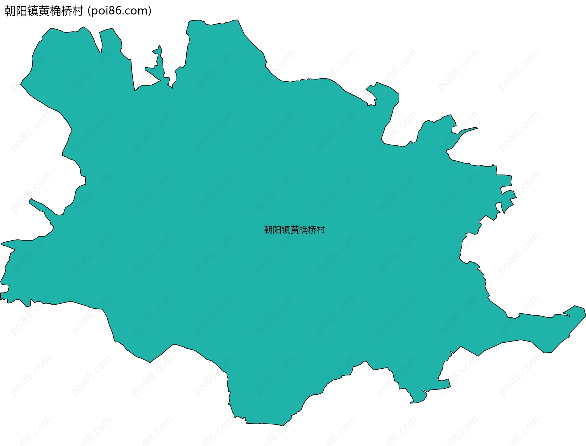 朝阳镇黄桷桥村边界地图