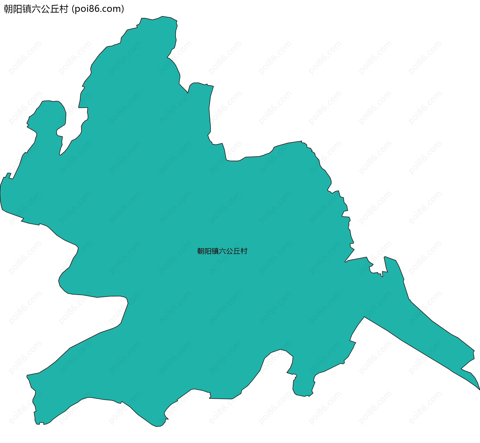 朝阳镇六公丘村边界地图
