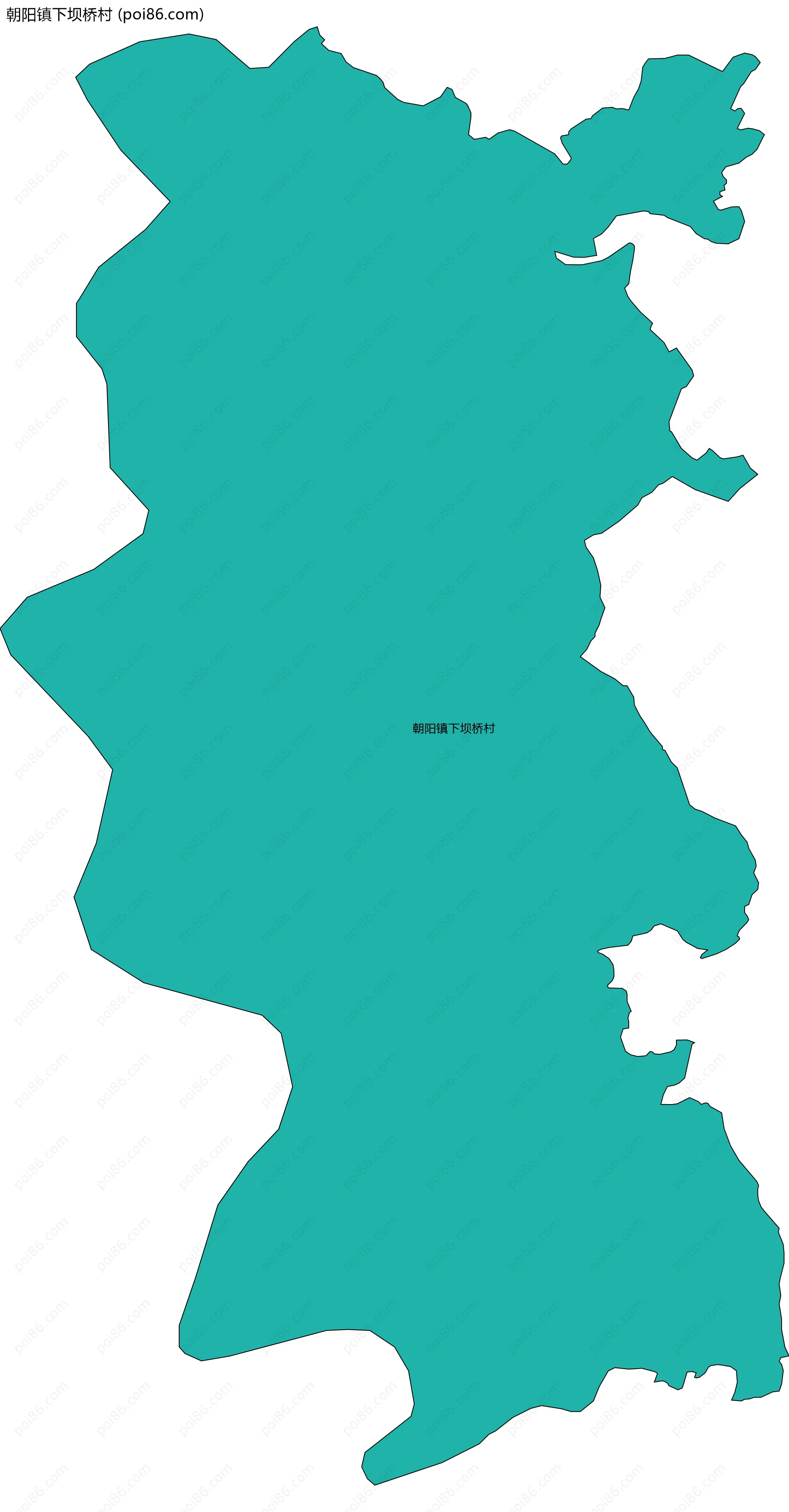 朝阳镇下坝桥村边界地图