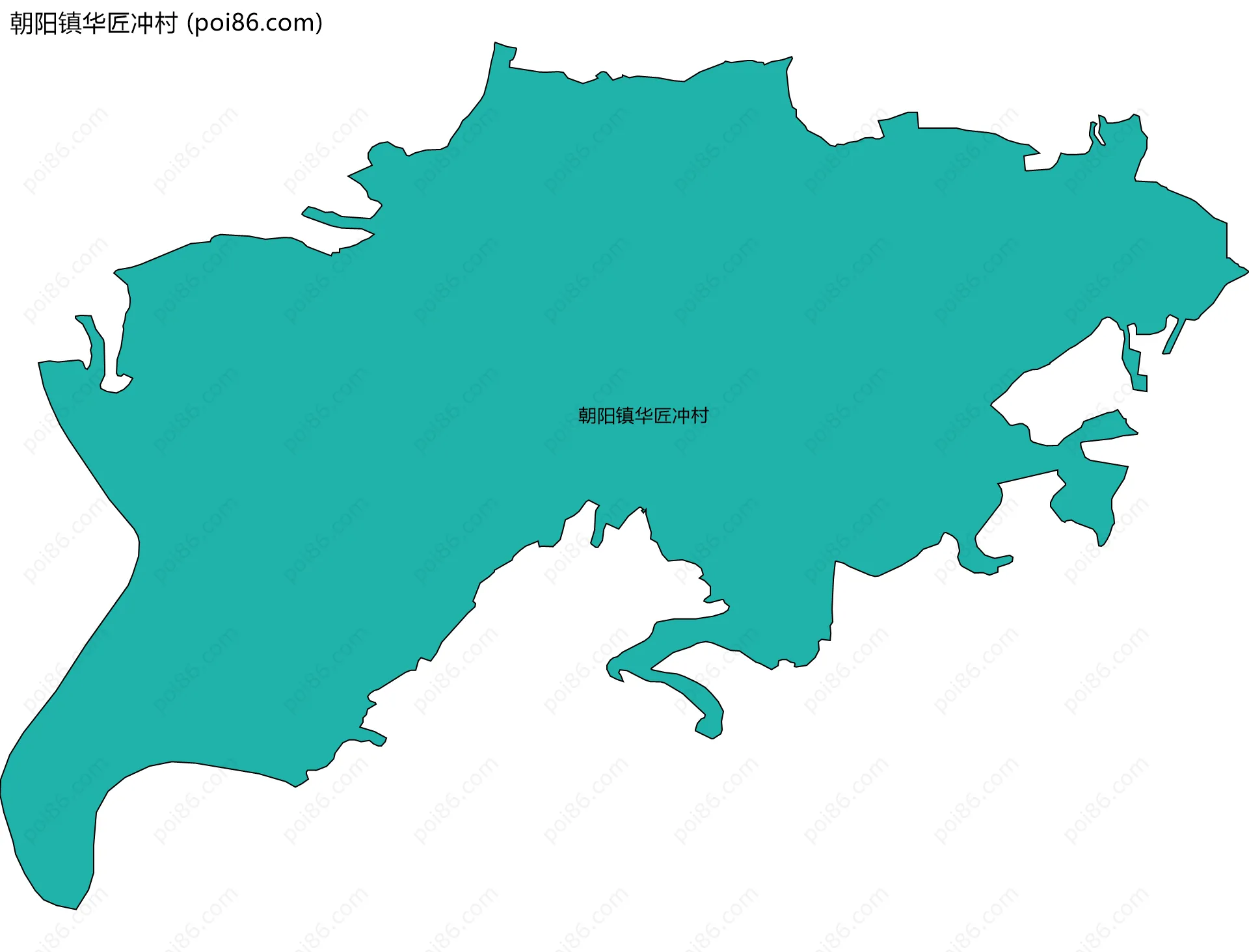 朝阳镇华匠冲村边界地图