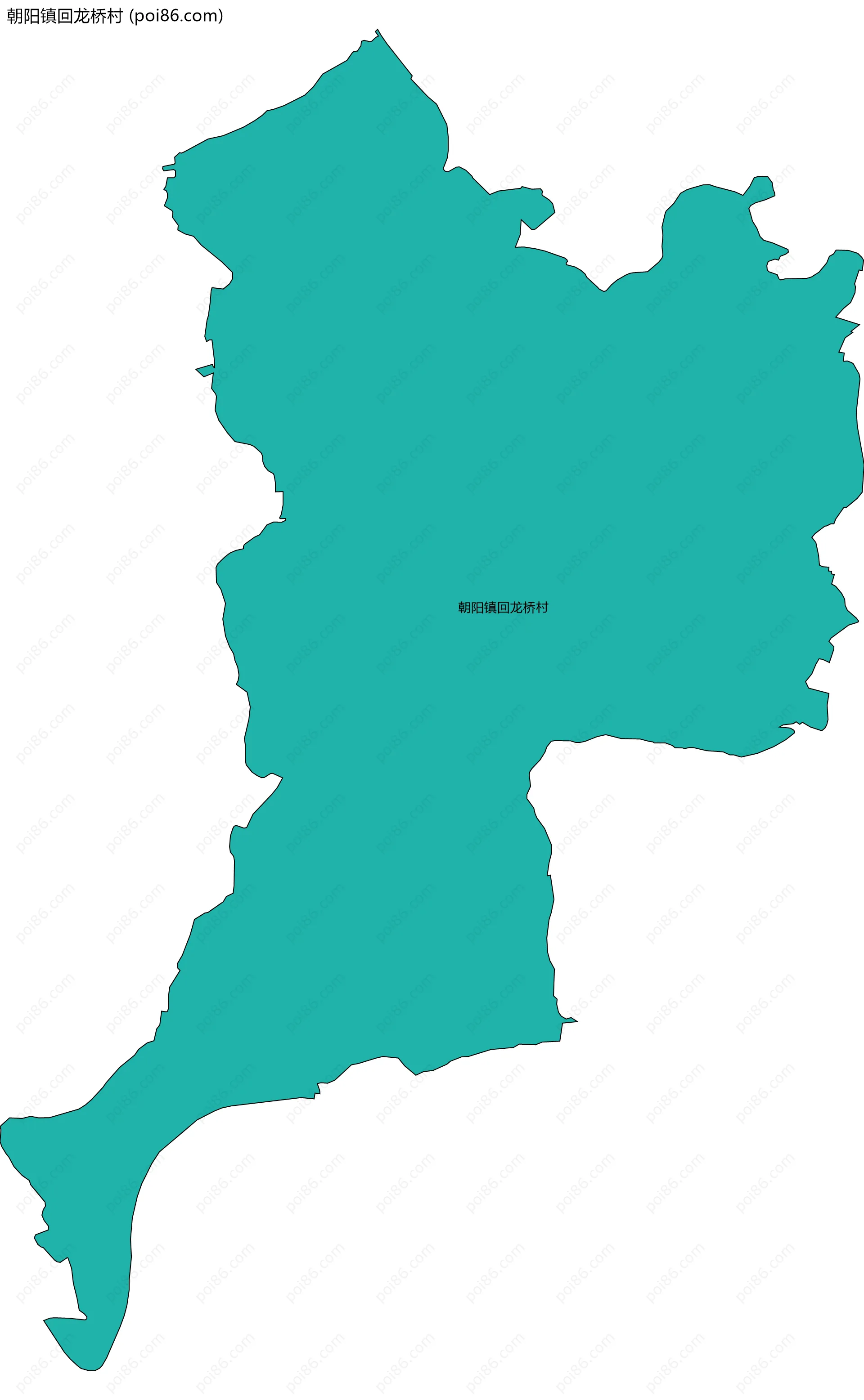 朝阳镇回龙桥村边界地图