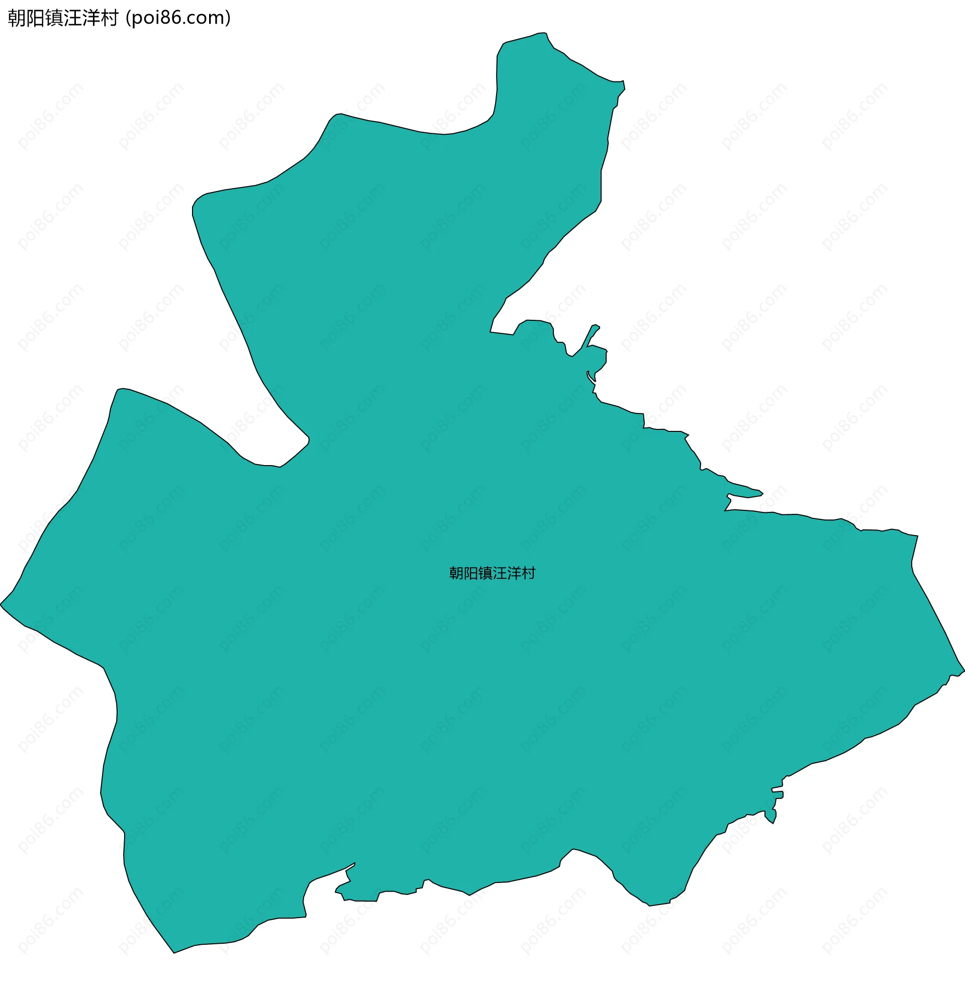朝阳镇汪洋村边界地图