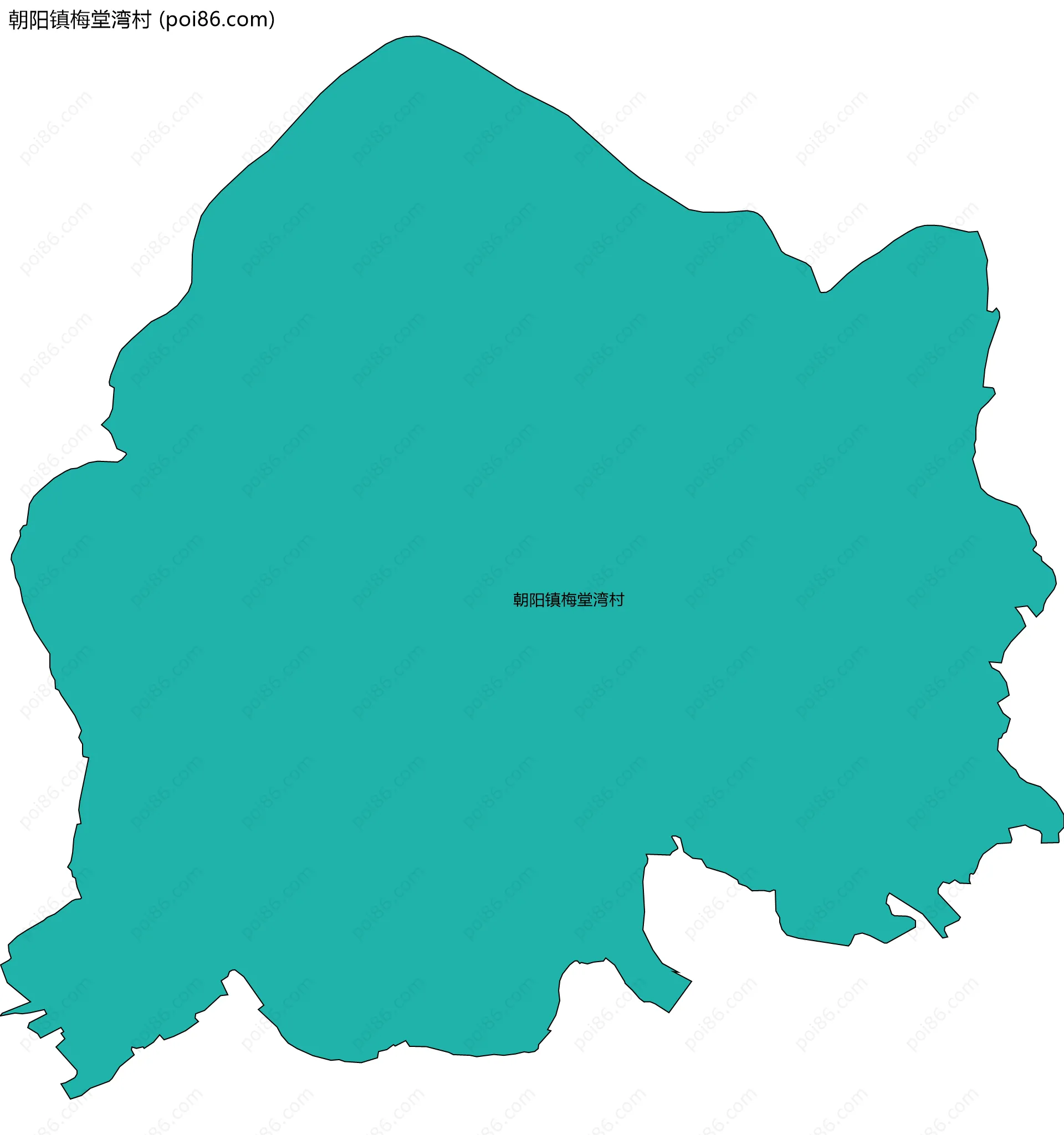朝阳镇梅堂湾村边界地图