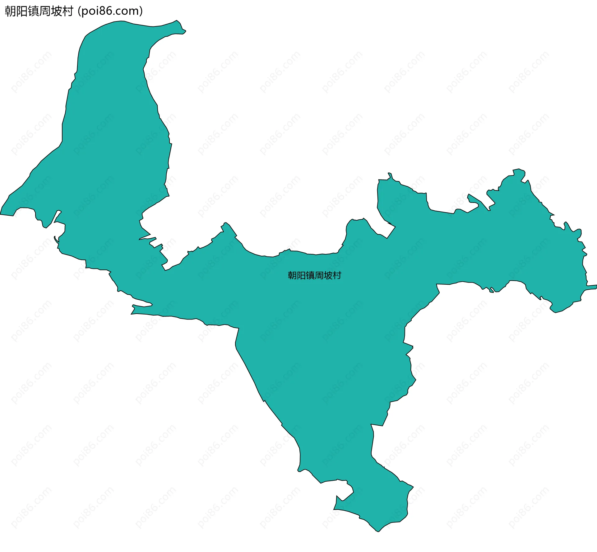 朝阳镇周坡村边界地图