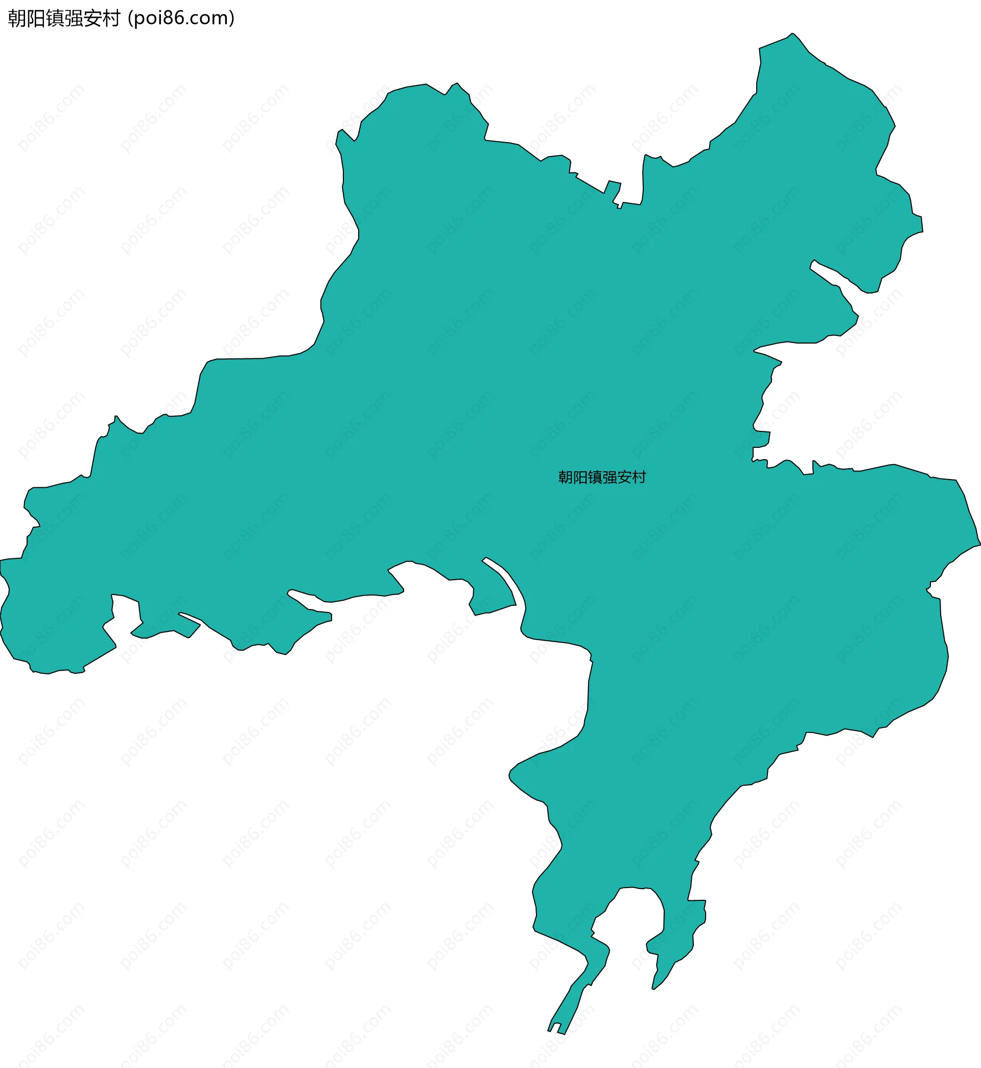 朝阳镇强安村边界地图