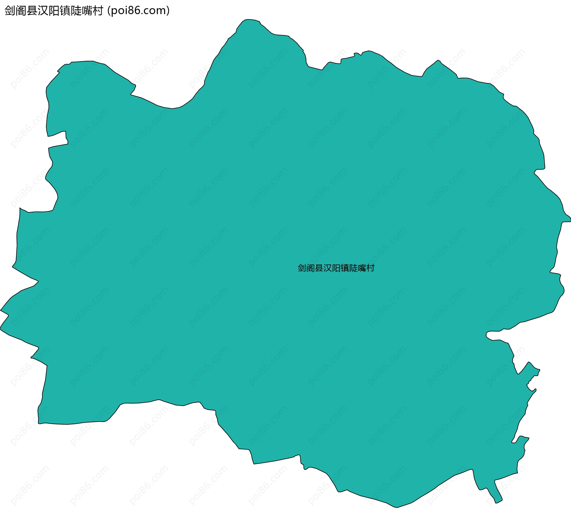 剑阁县汉阳镇陡嘴村边界地图