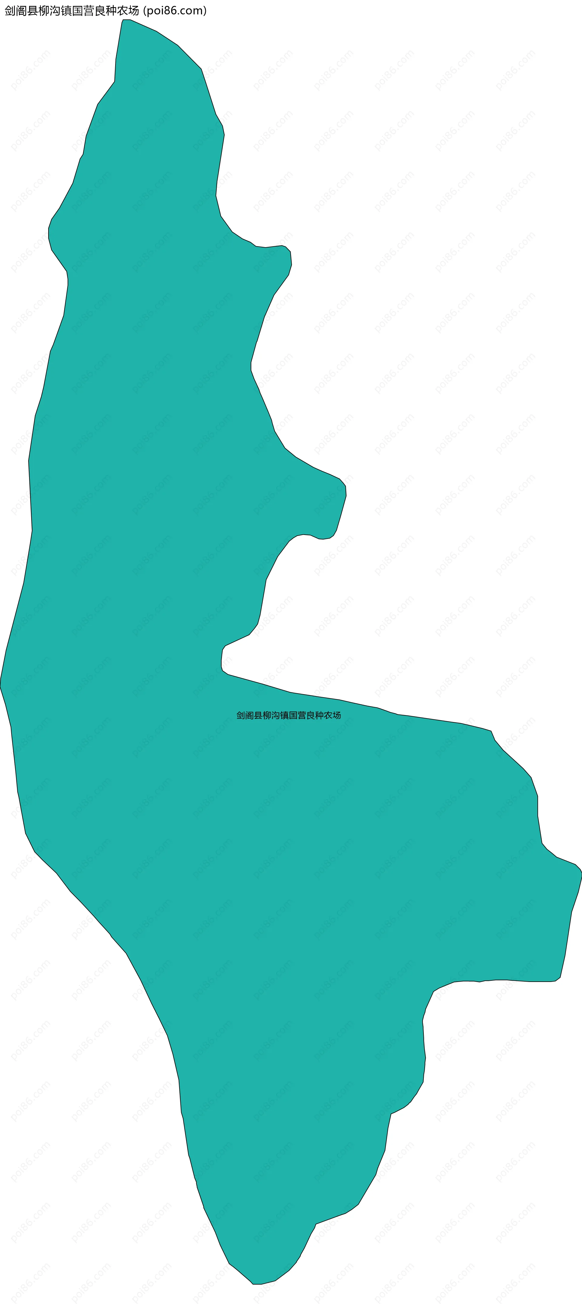 剑阁县柳沟镇国营良种农场边界地图