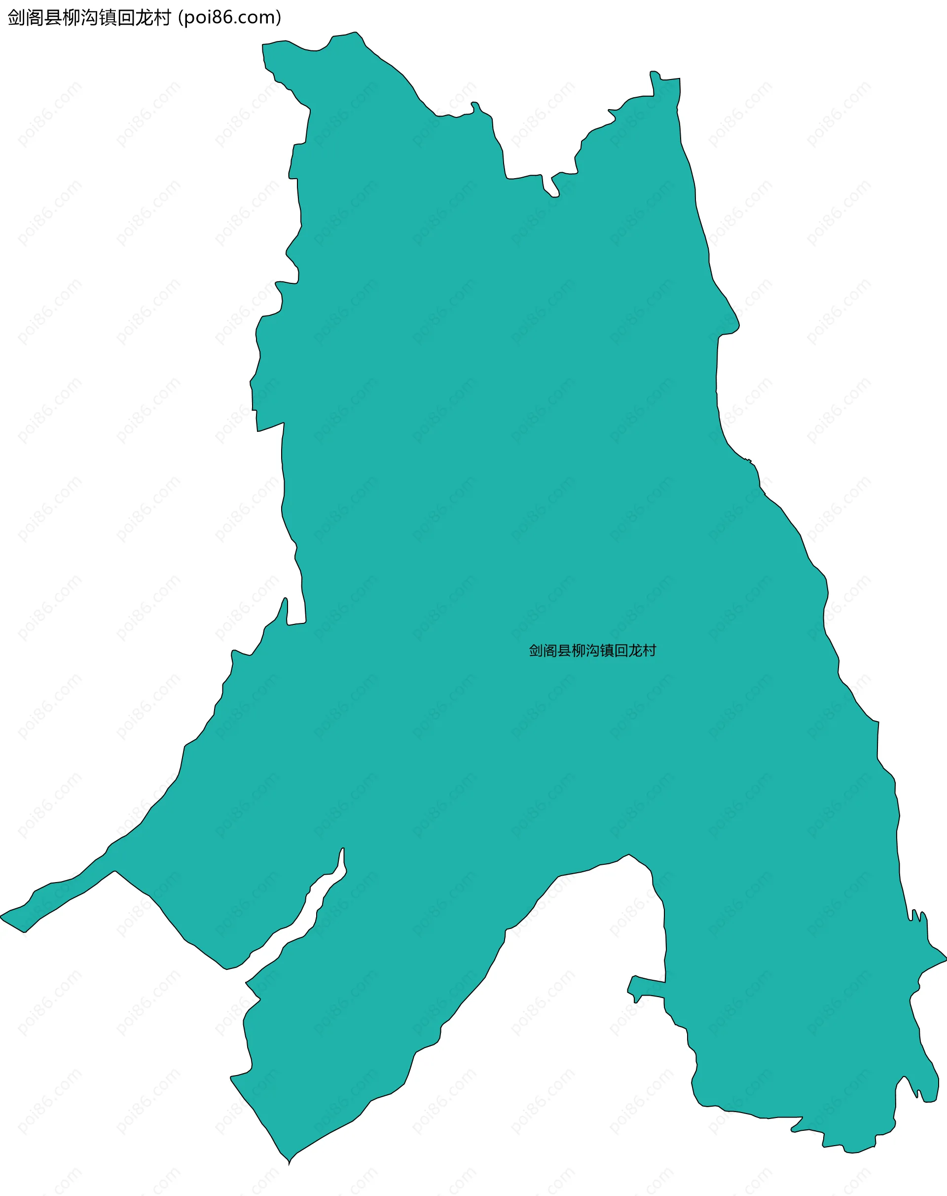 剑阁县柳沟镇回龙村边界地图
