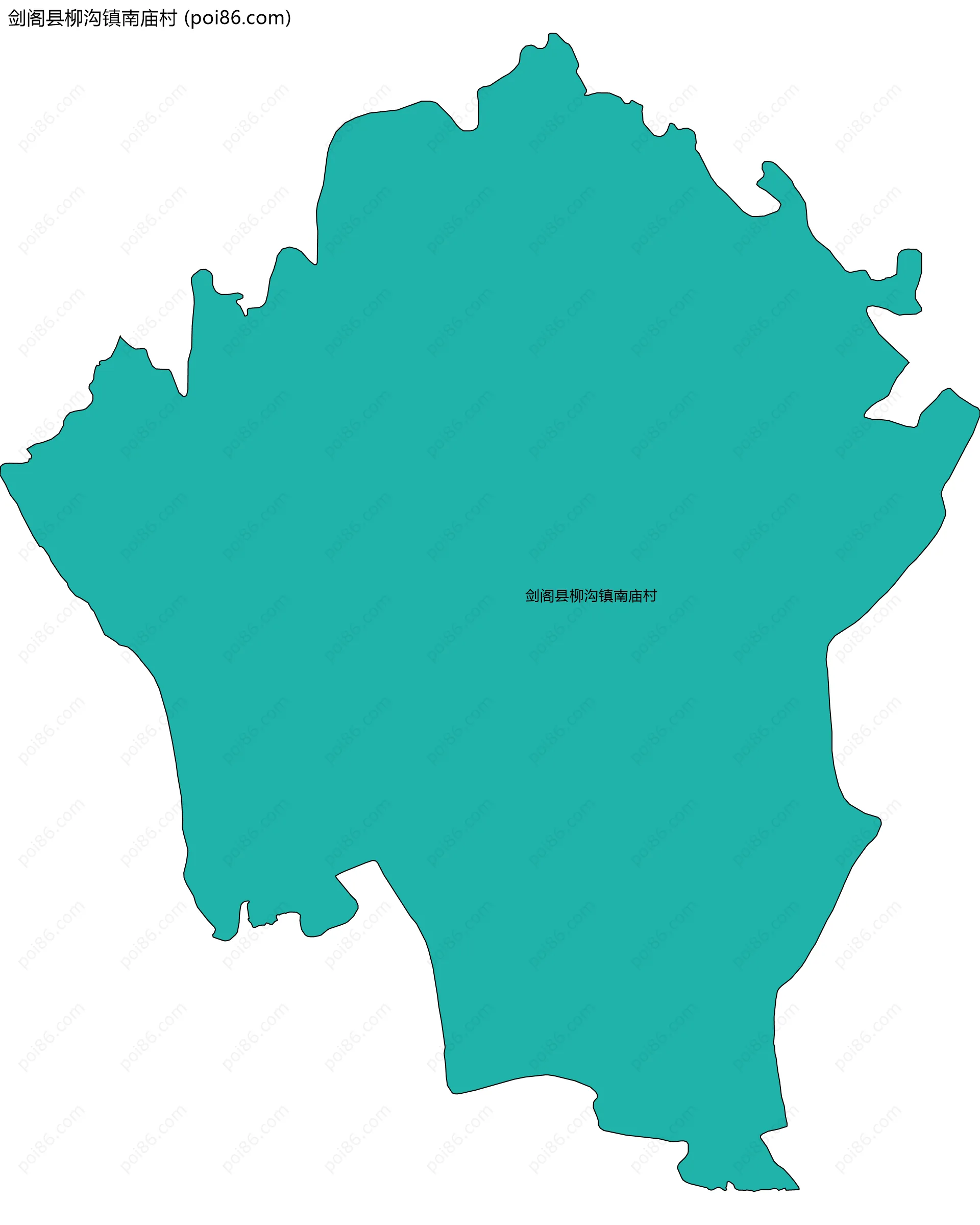 剑阁县柳沟镇南庙村边界地图