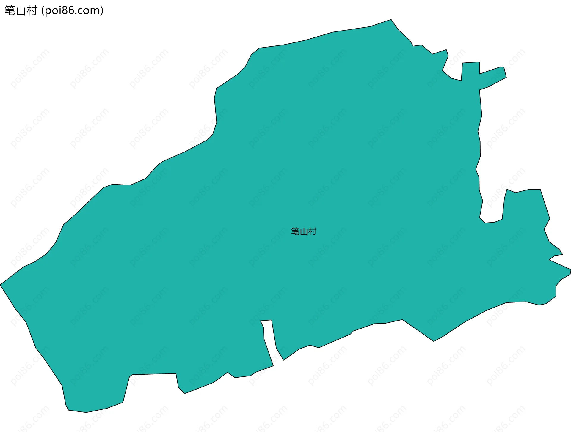 笔山村边界地图