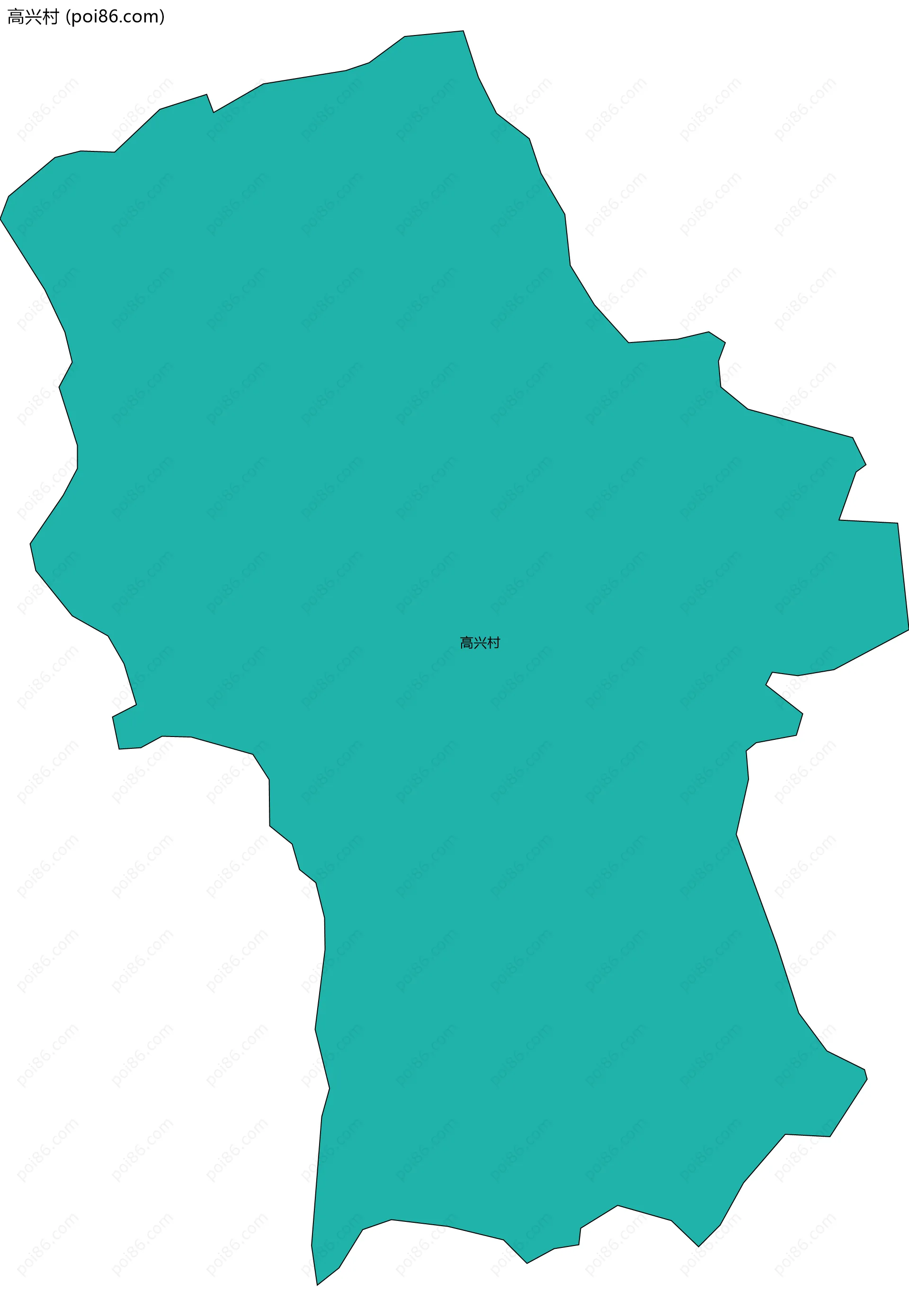 高兴村边界地图