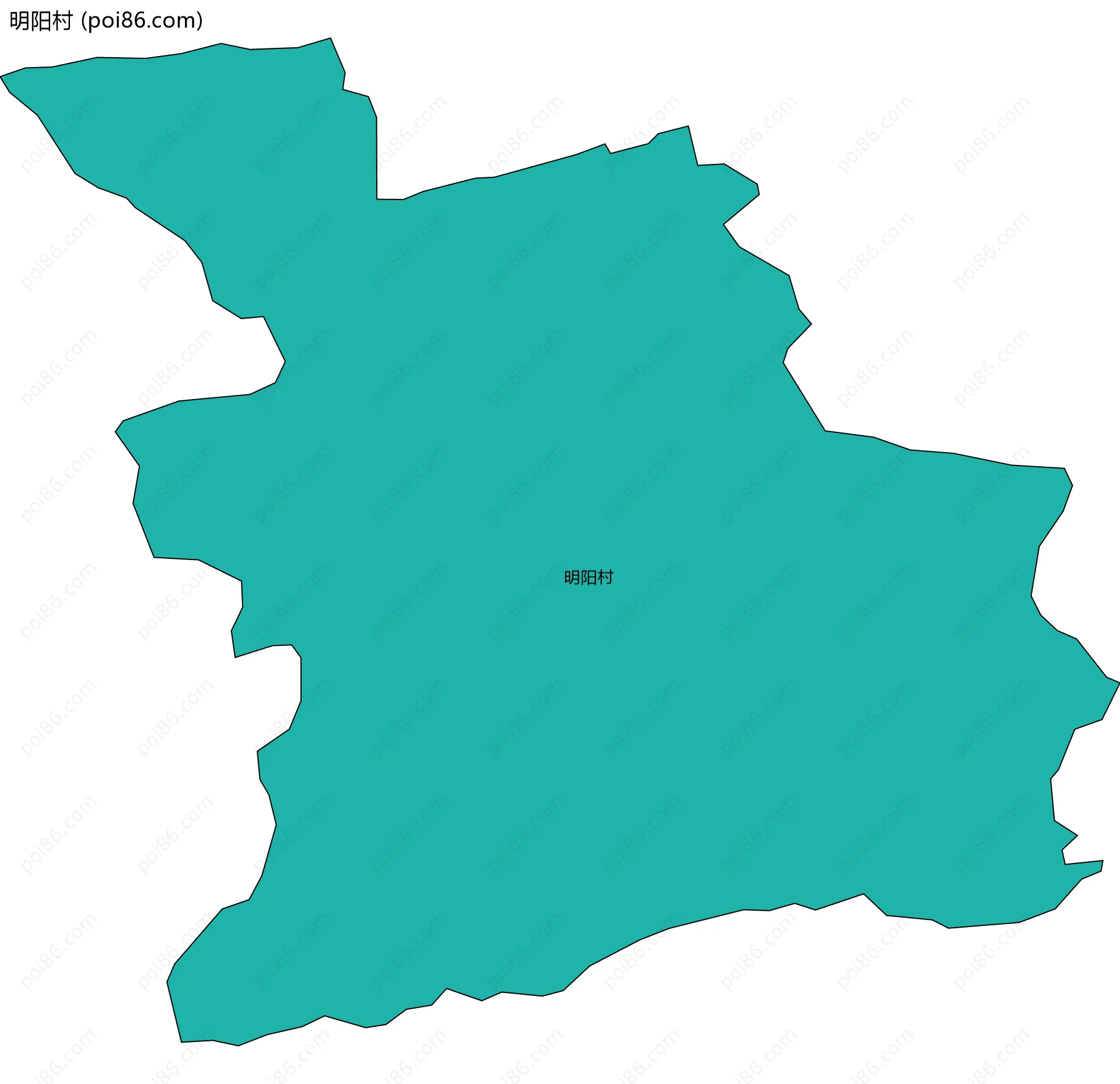 明阳村边界地图