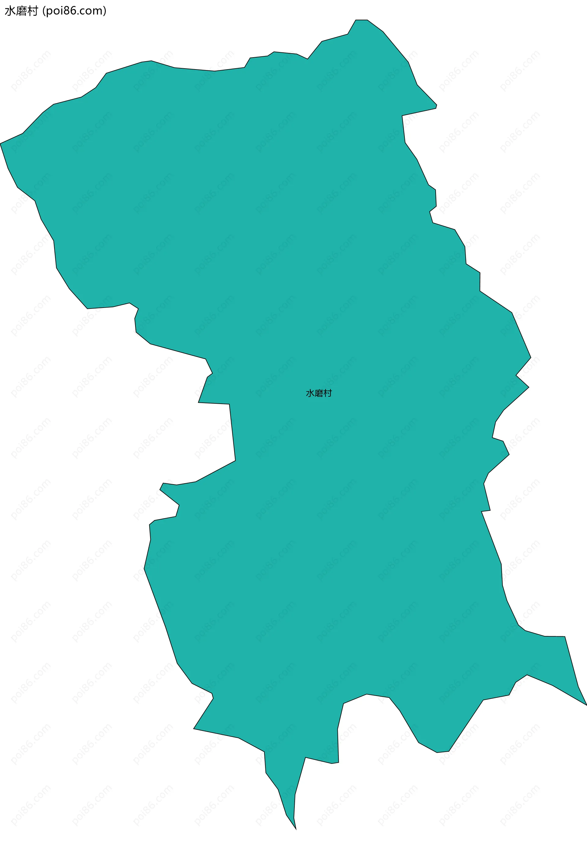 水磨村边界地图