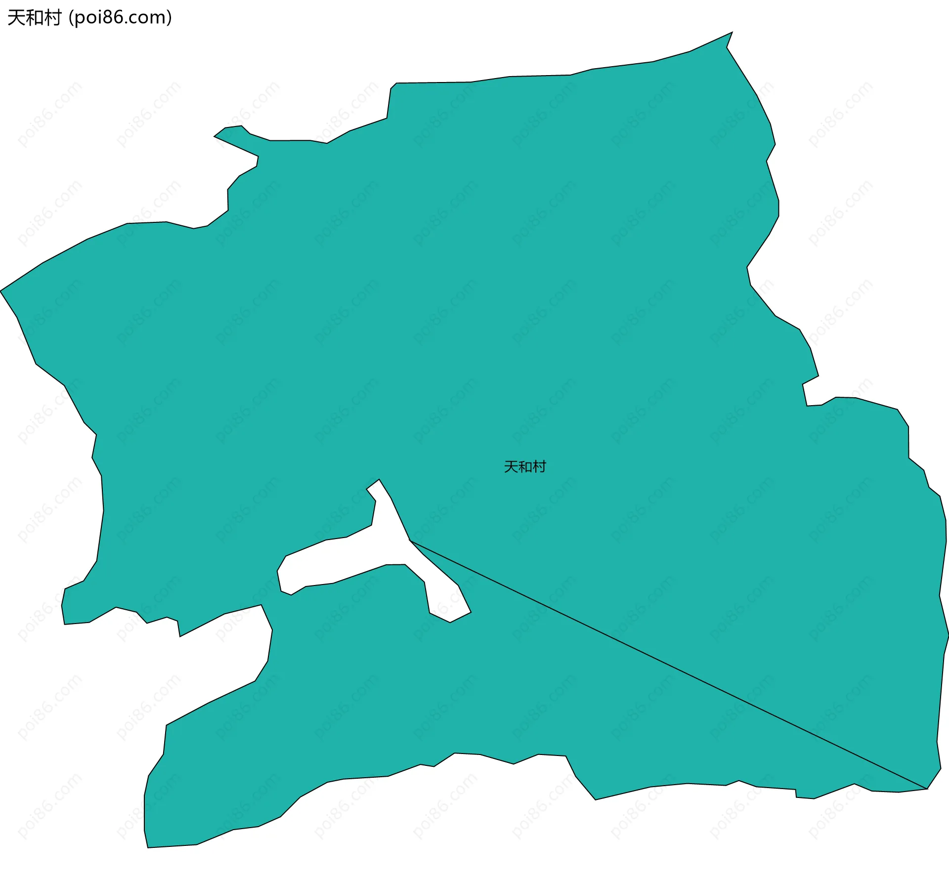 天和村边界地图