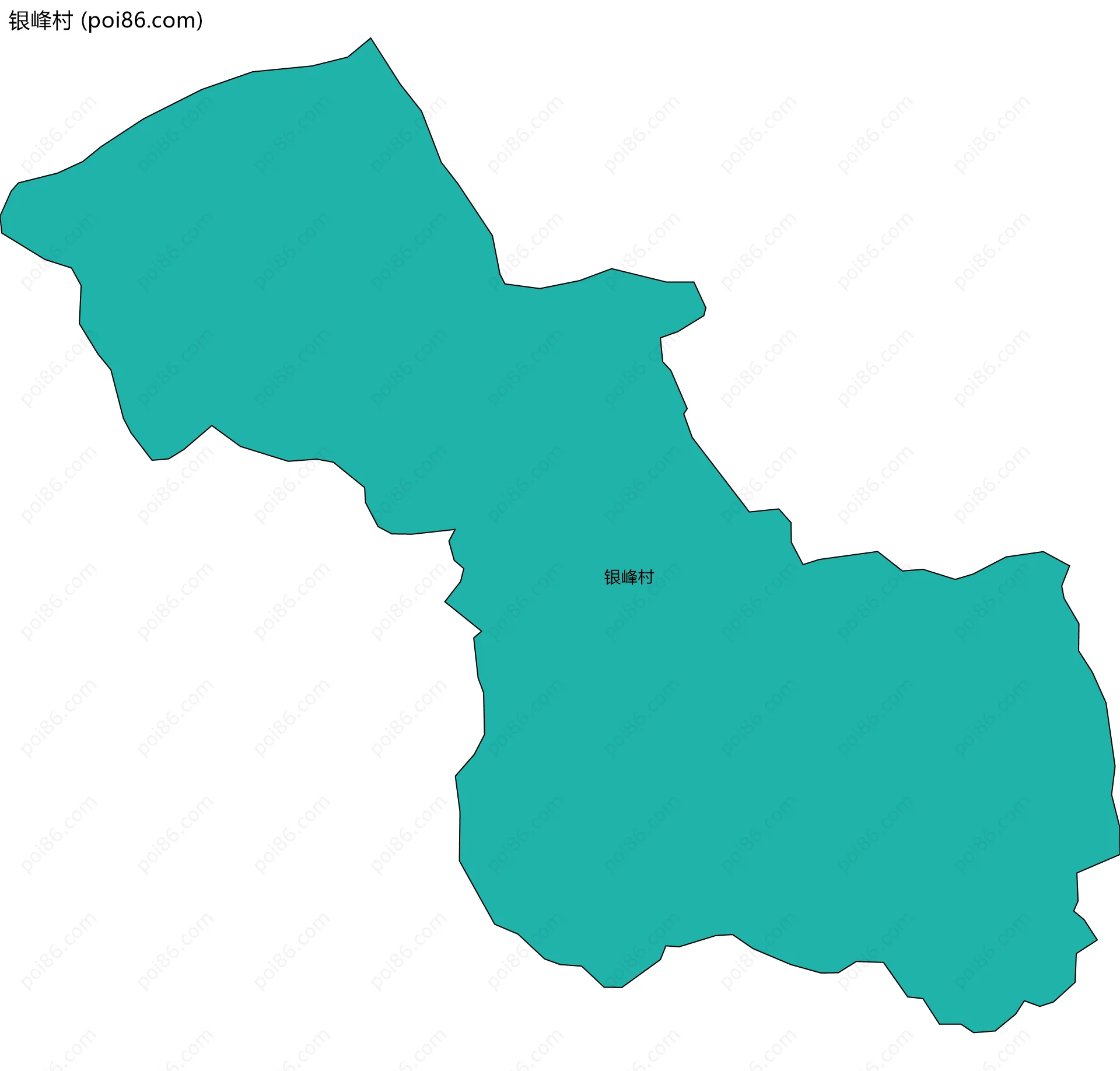 银峰村边界地图