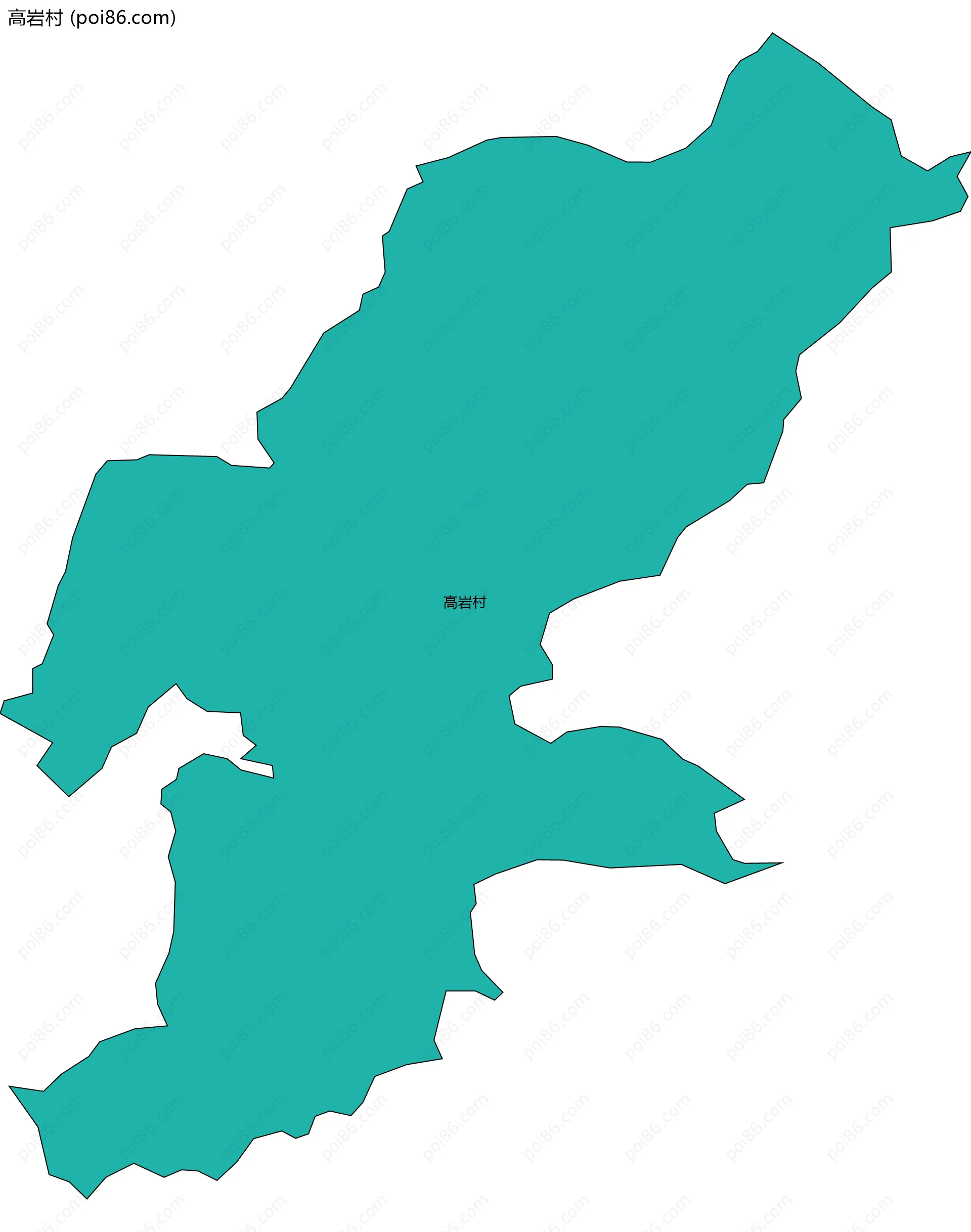 高岩村边界地图