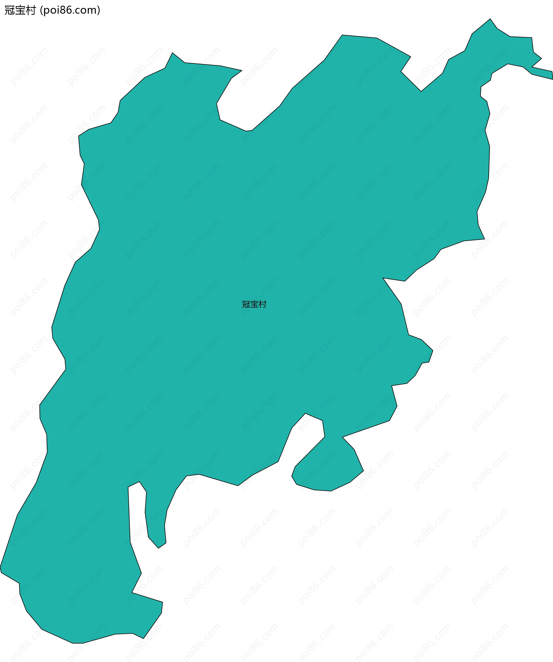 冠宝村边界地图