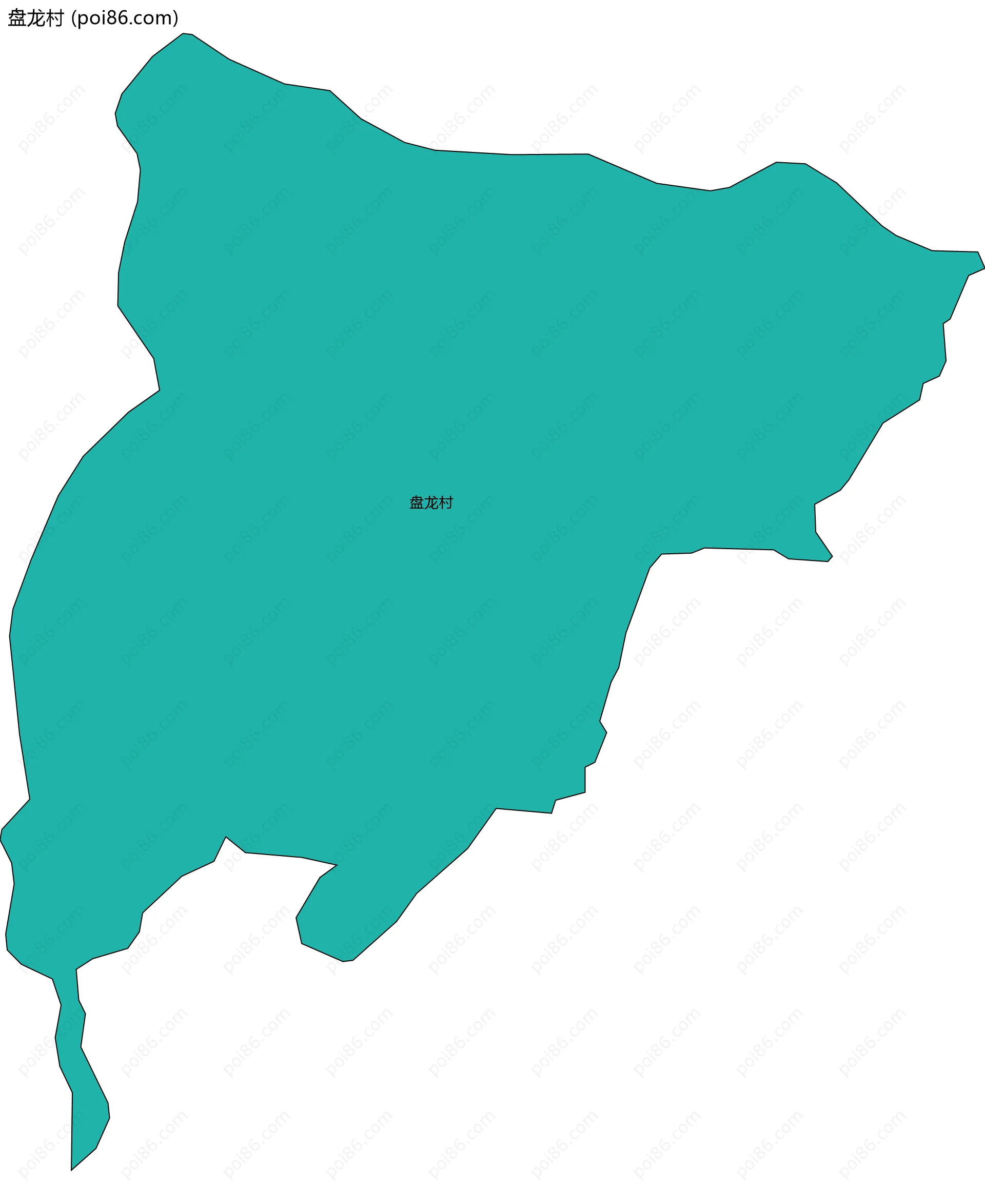 盘龙村边界地图