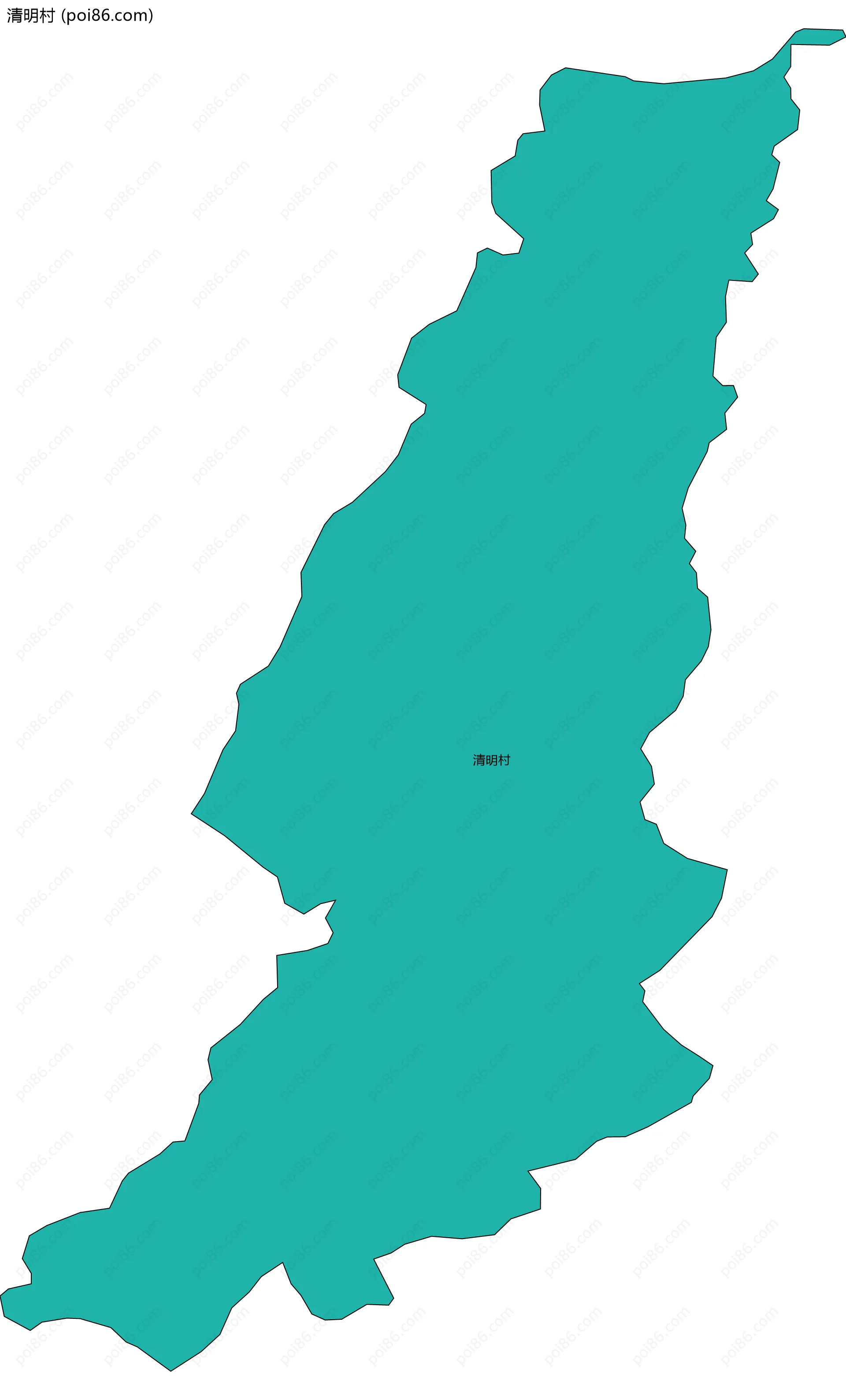 清明村边界地图