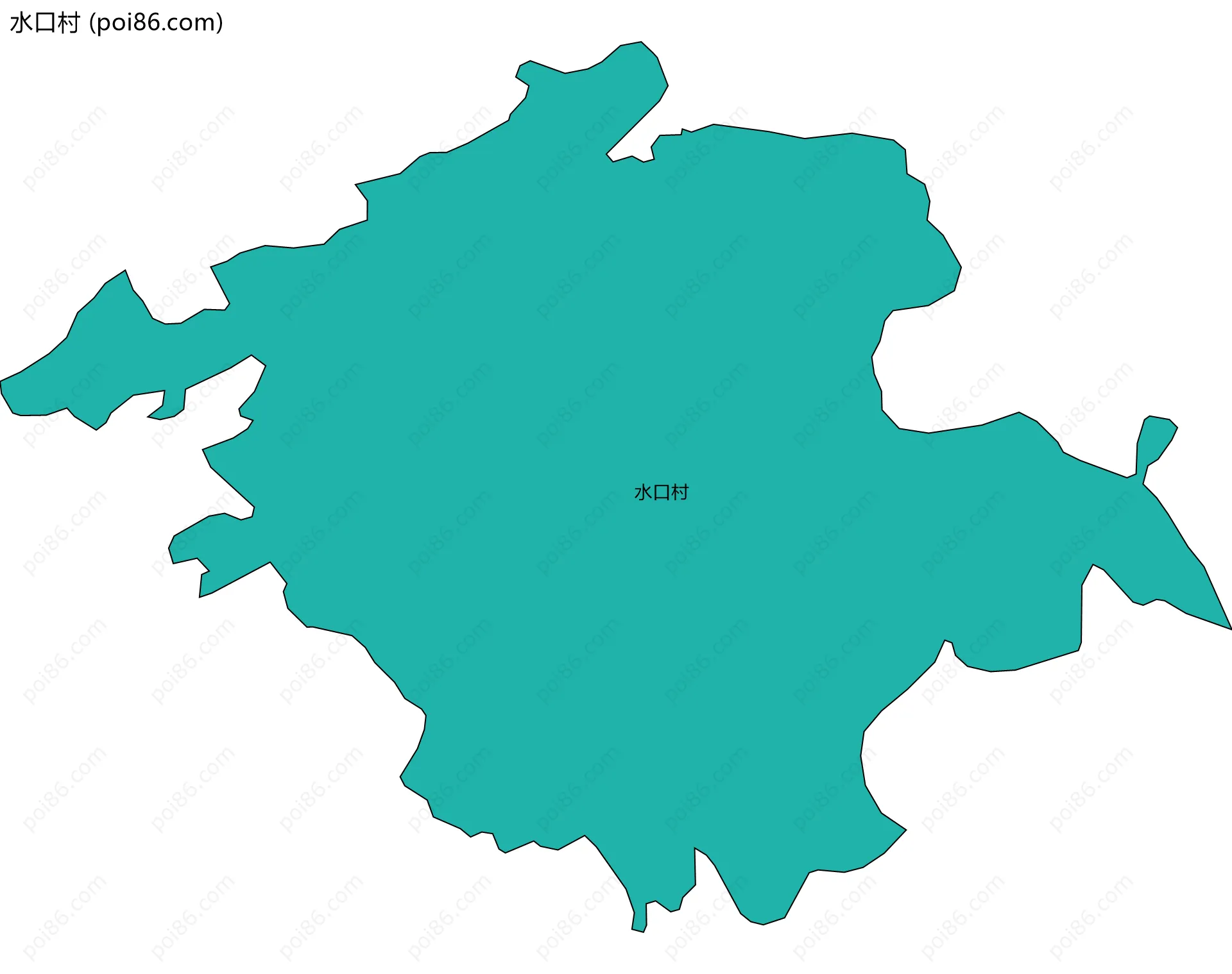 水口村边界地图