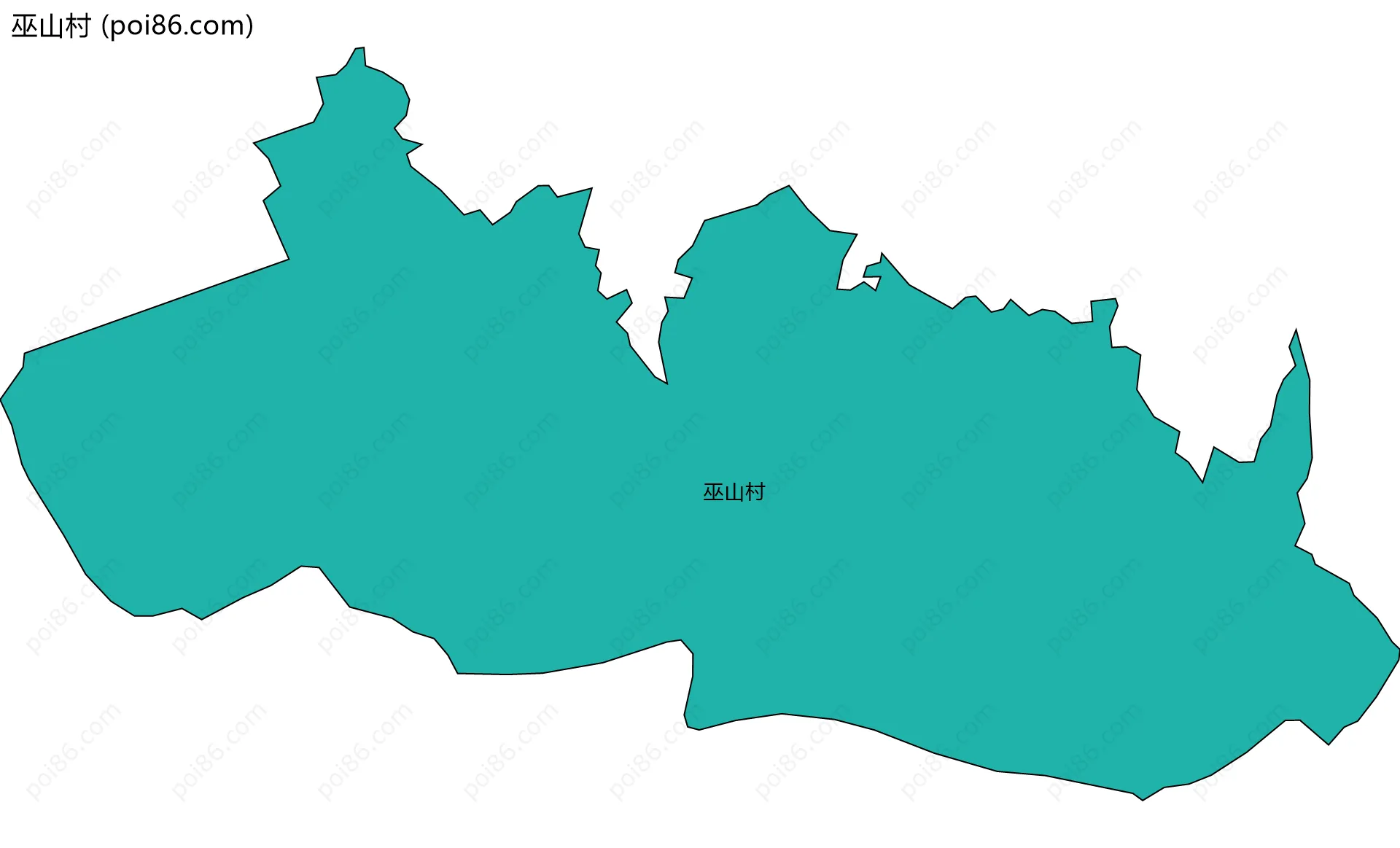 巫山村边界地图