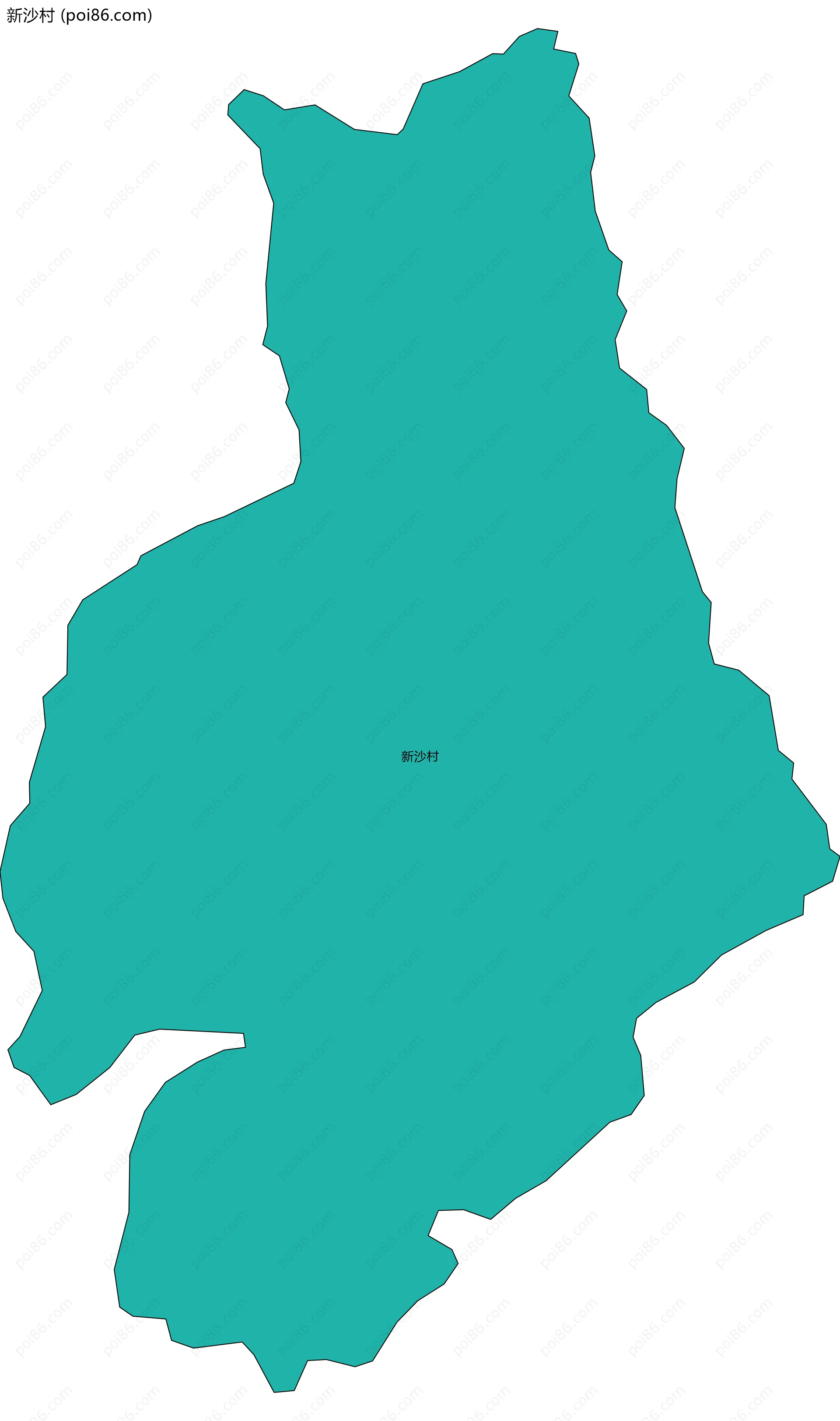 新沙村边界地图