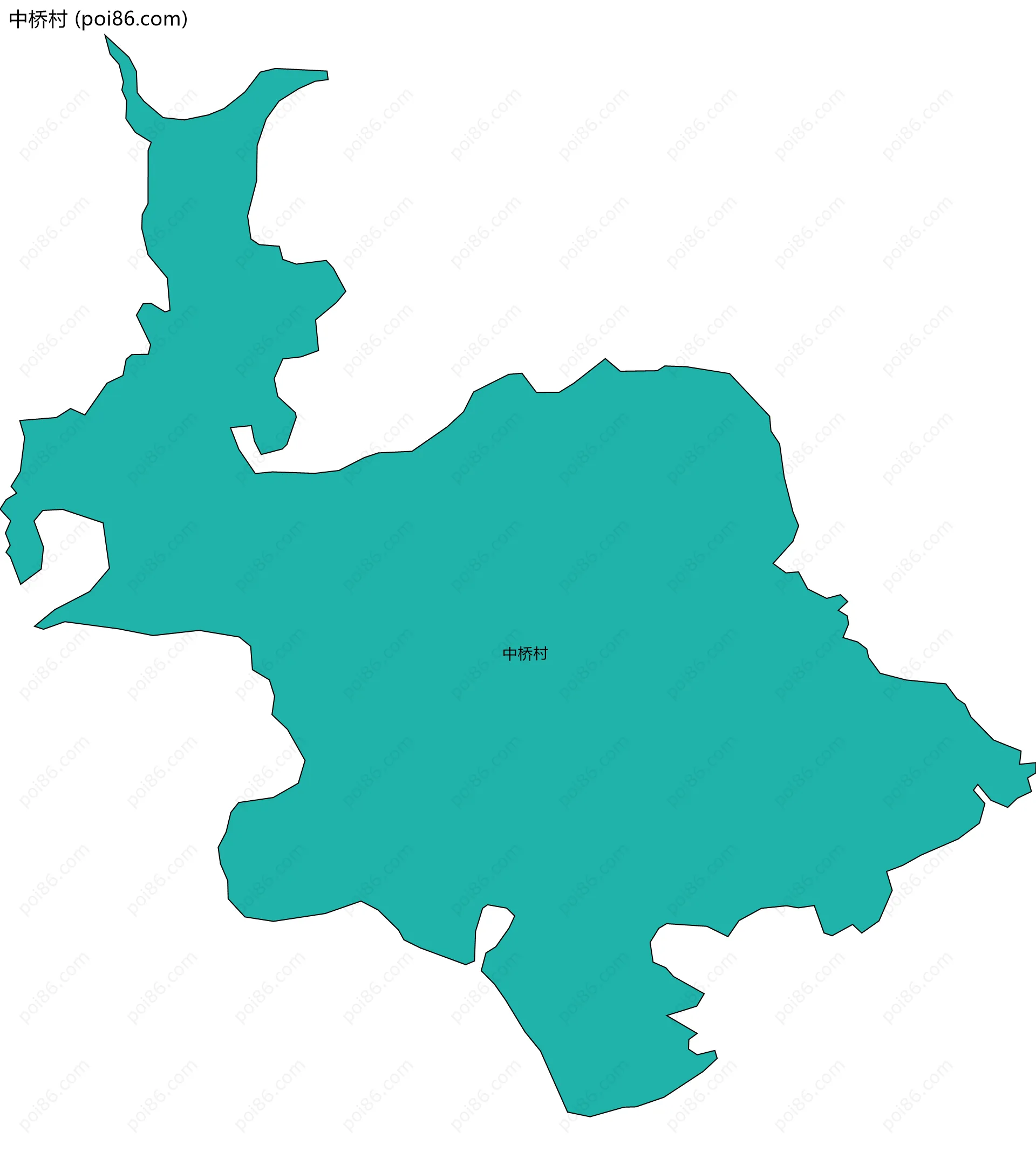 中桥村边界地图