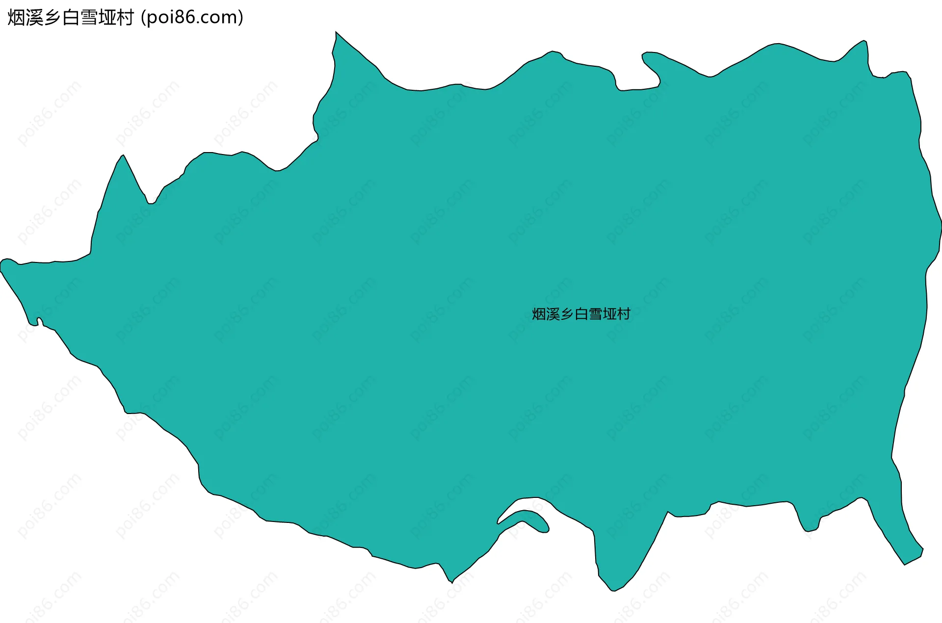 烟溪乡白雪垭村边界地图